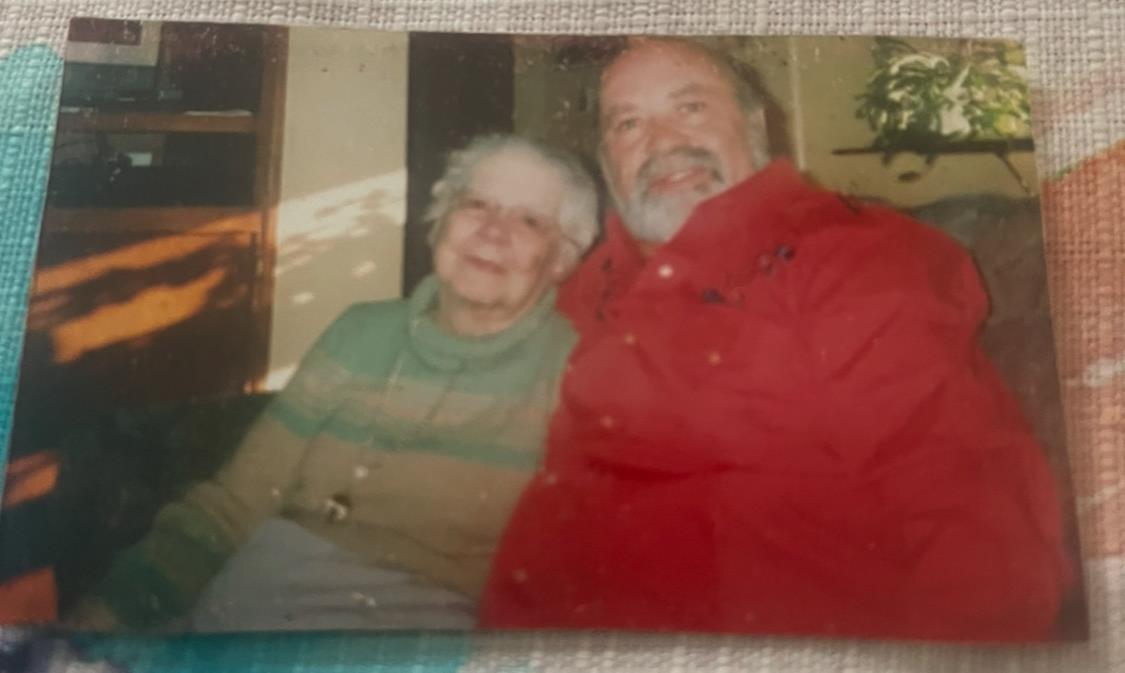 A man and woman sitting together