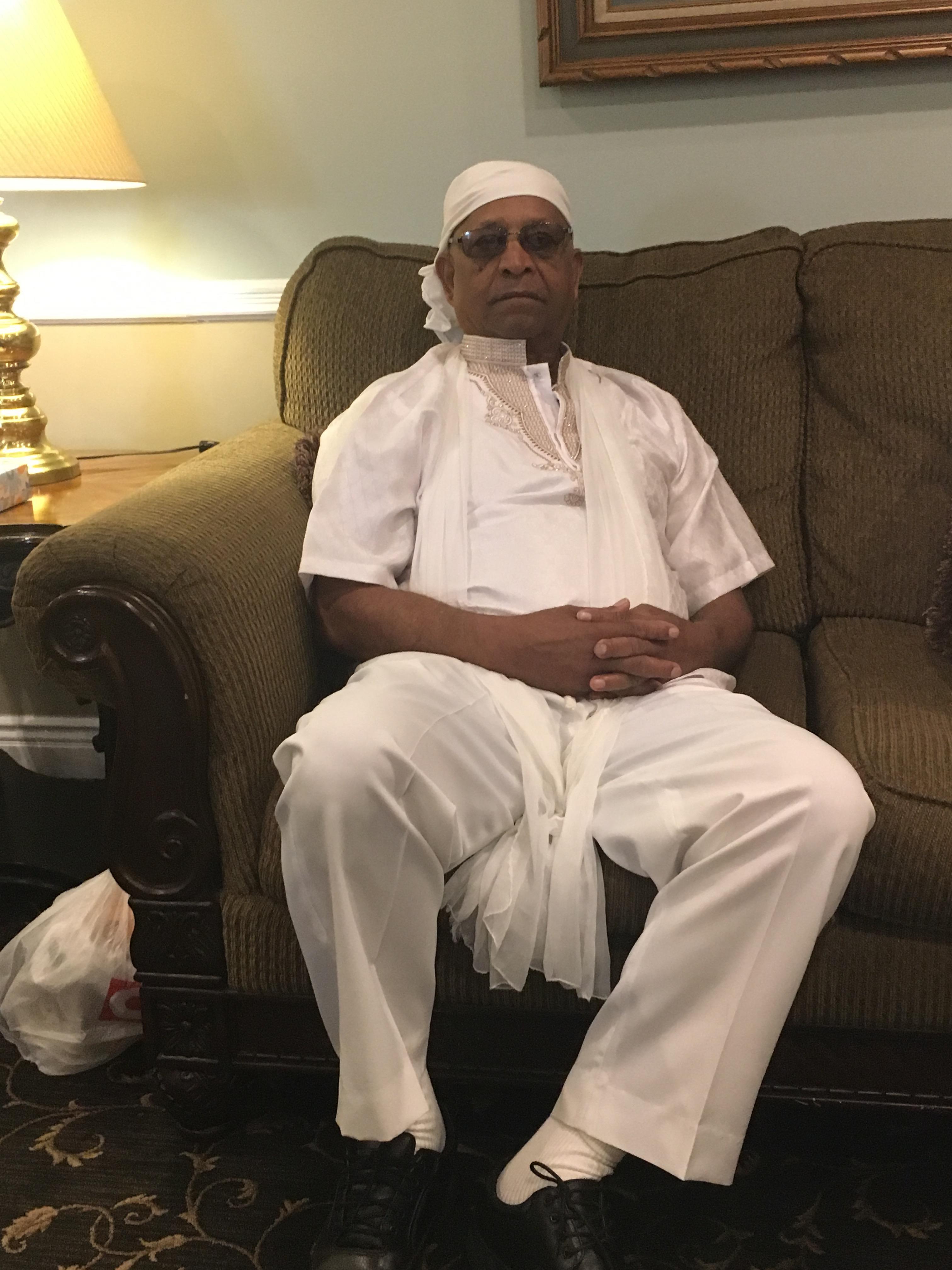A man sitting on a couch
