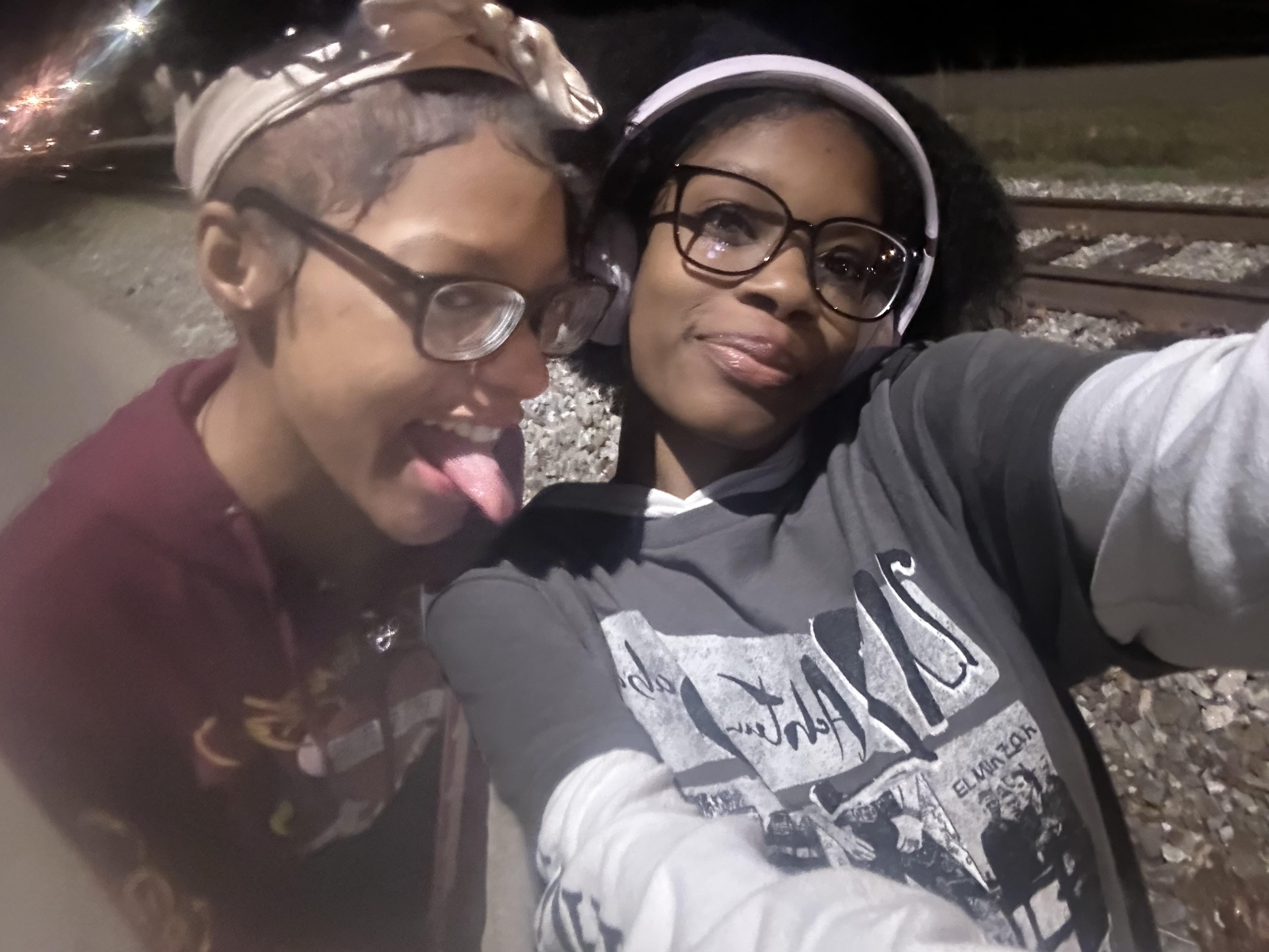 Two women taking a selfie