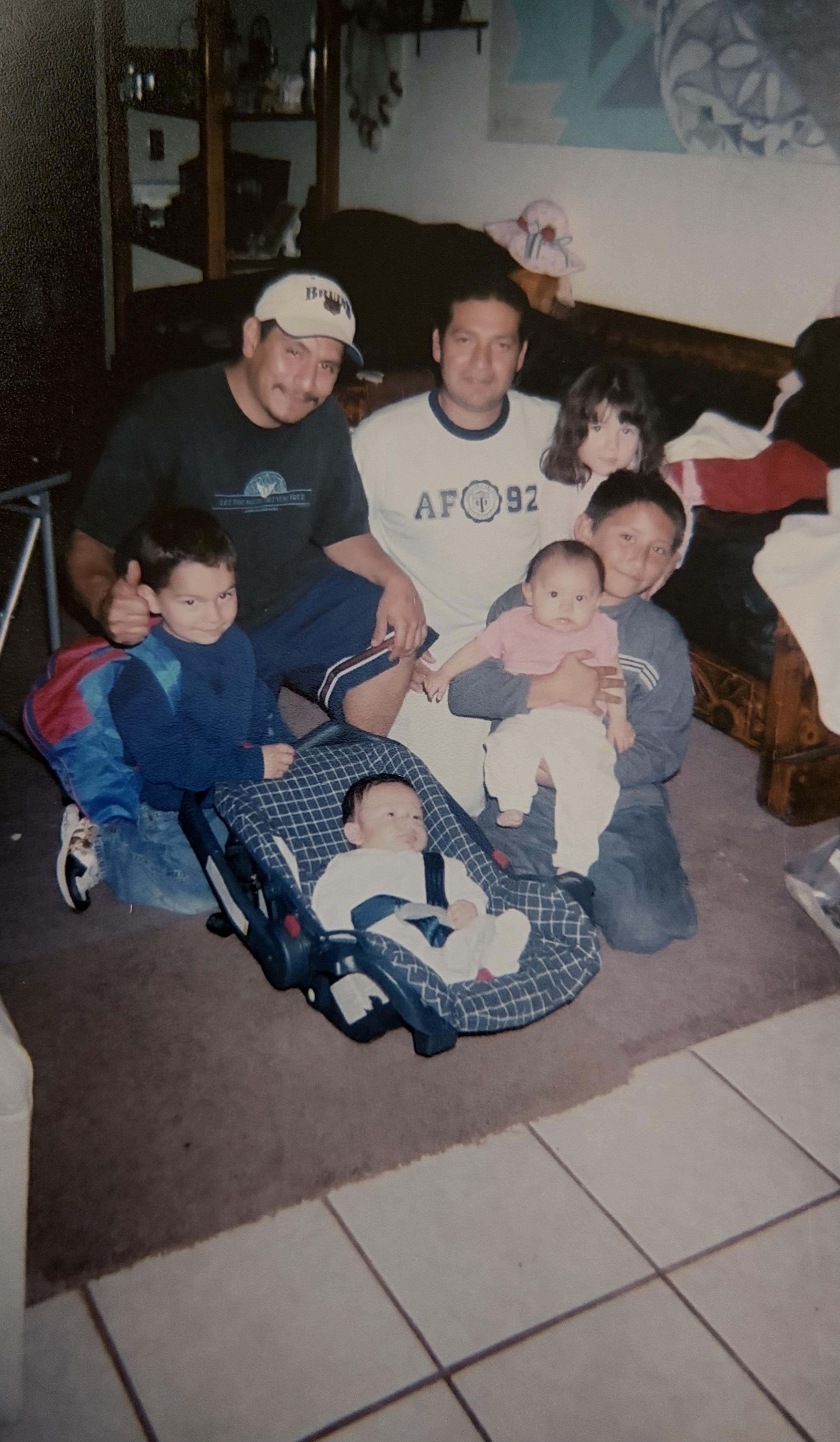A family posing for a picture