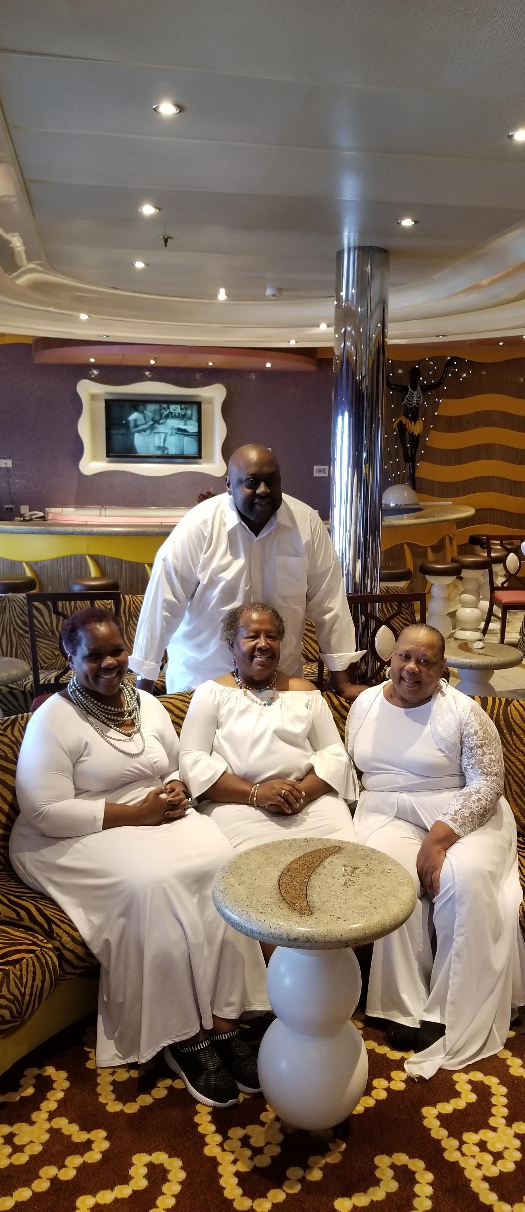 A group of people sitting on a couch