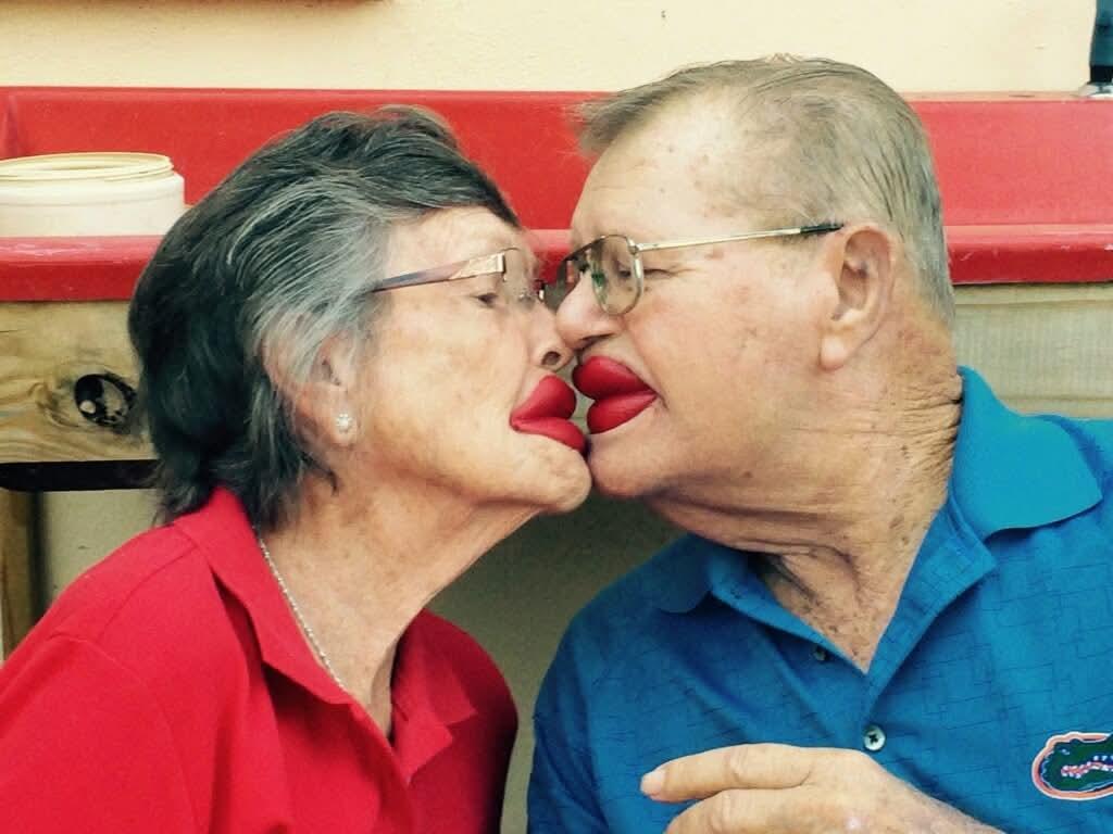 A man and woman kissing each other