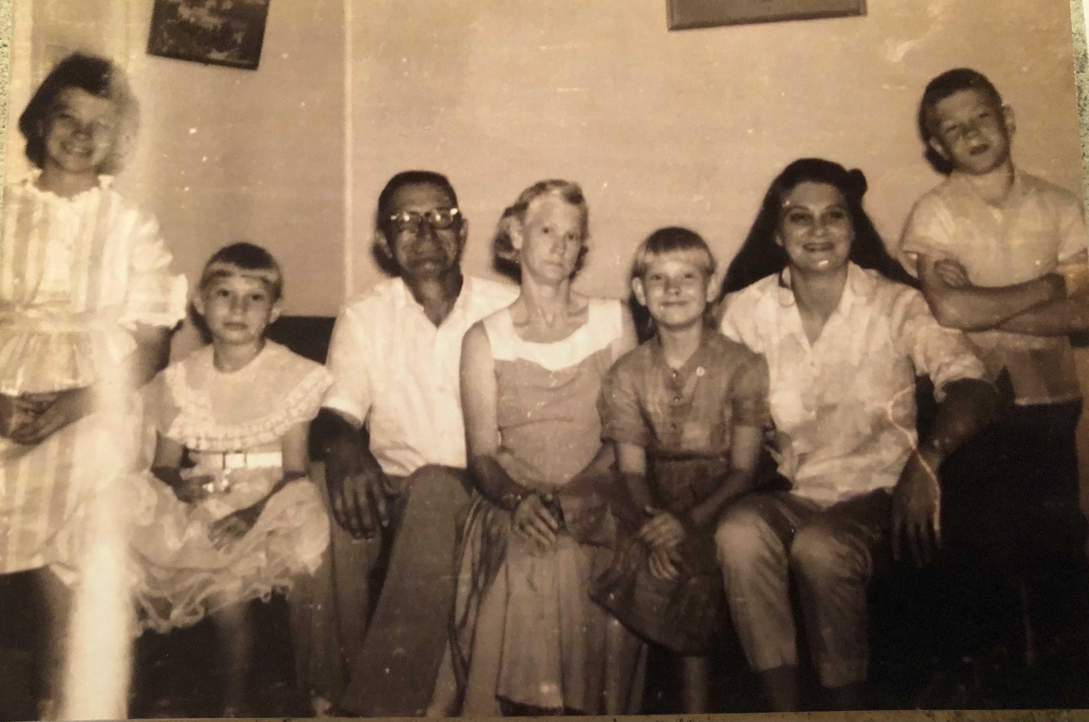 A group of people sitting together