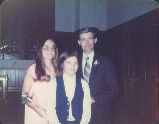 A man and woman standing together