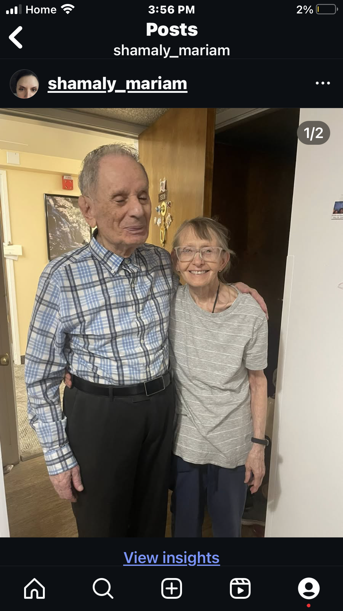 A man and woman standing together