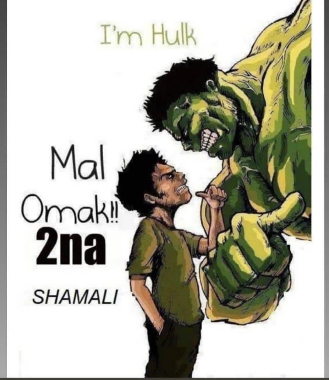 A cartoon of a man and a giant man