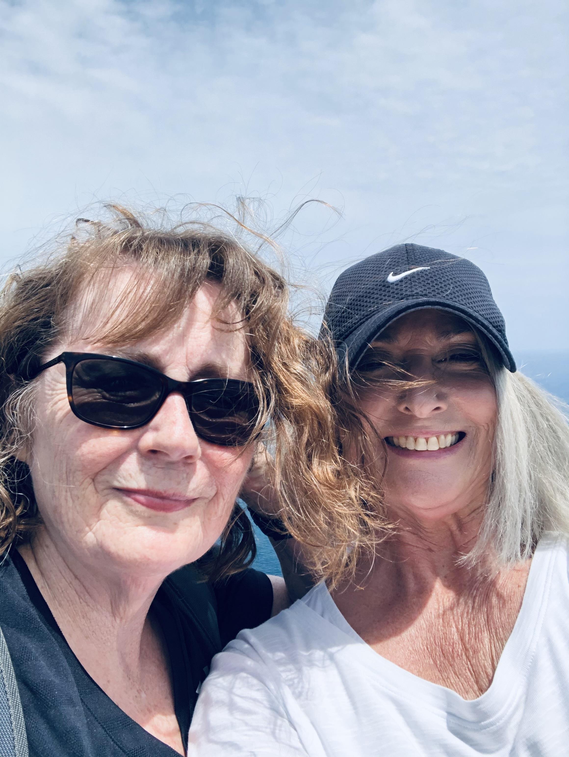 Two women taking a selfie