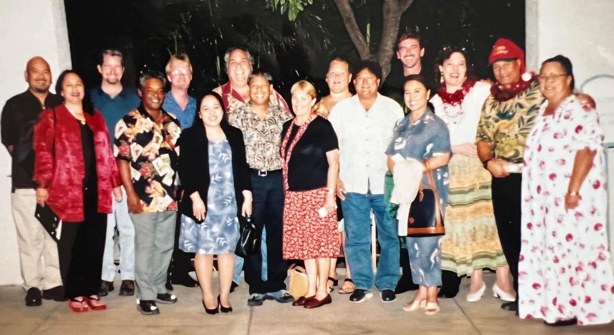 A group of people standing together
