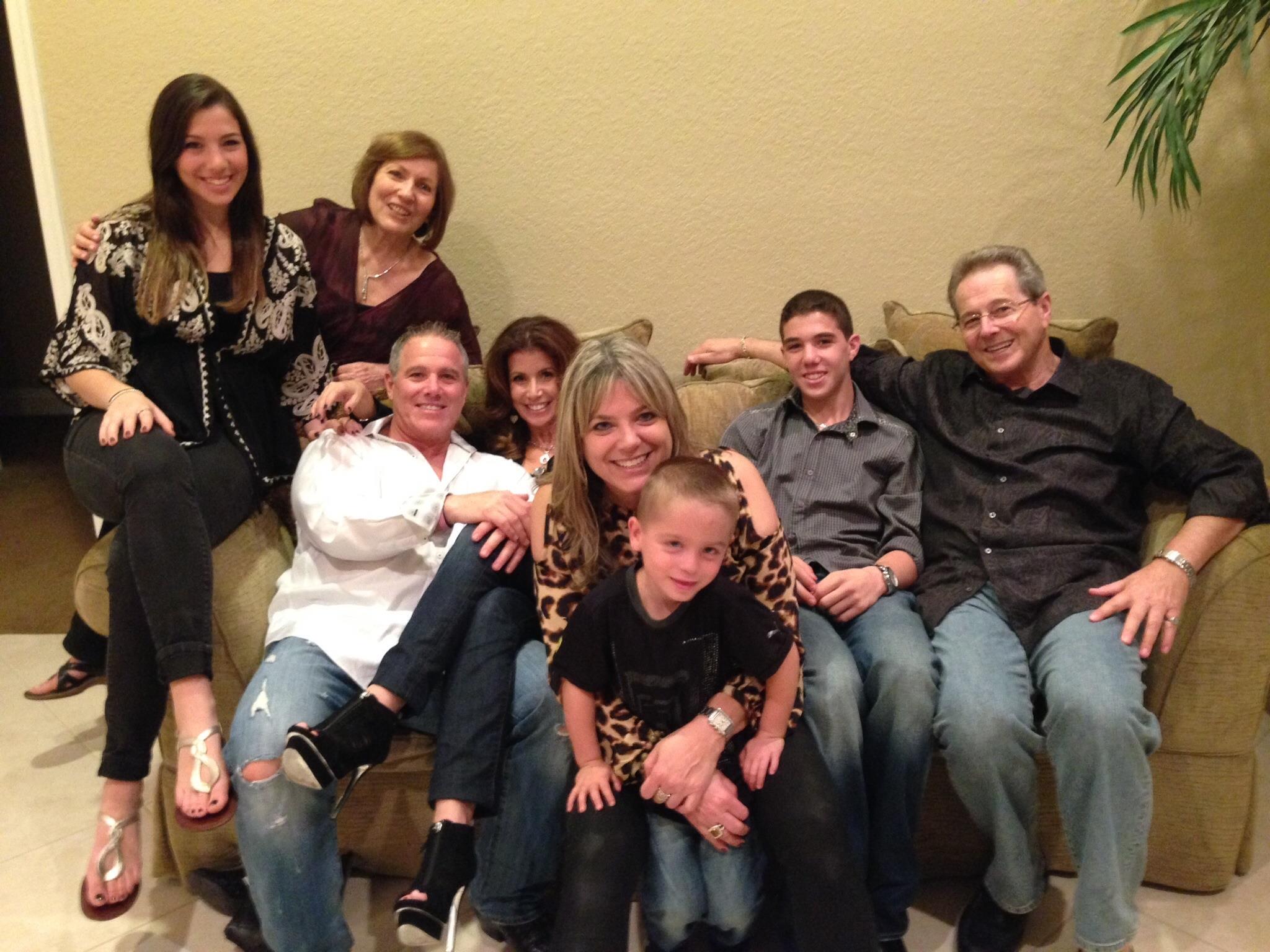 A group of people sitting on a couch