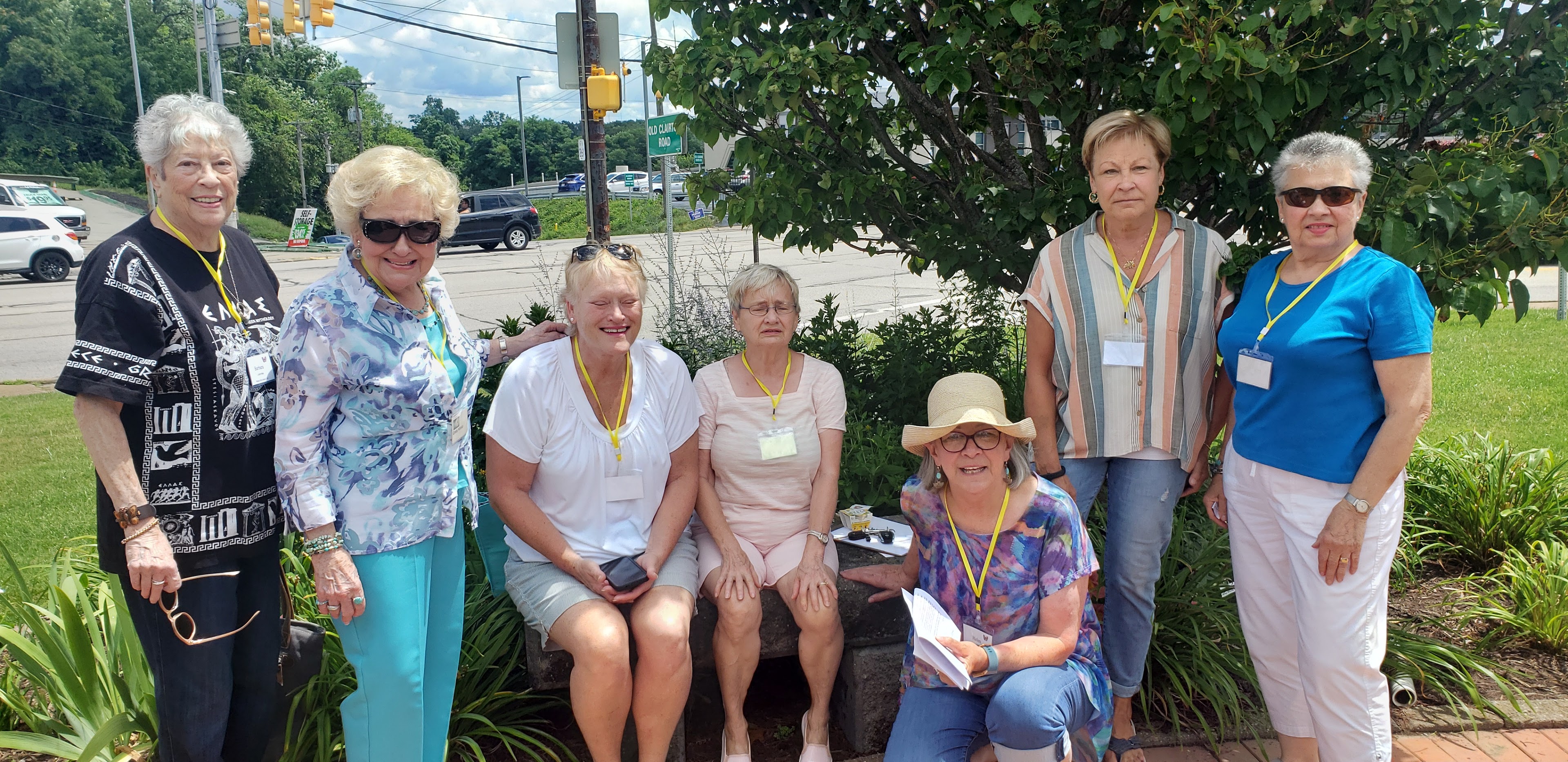 A group of women posing for a photo