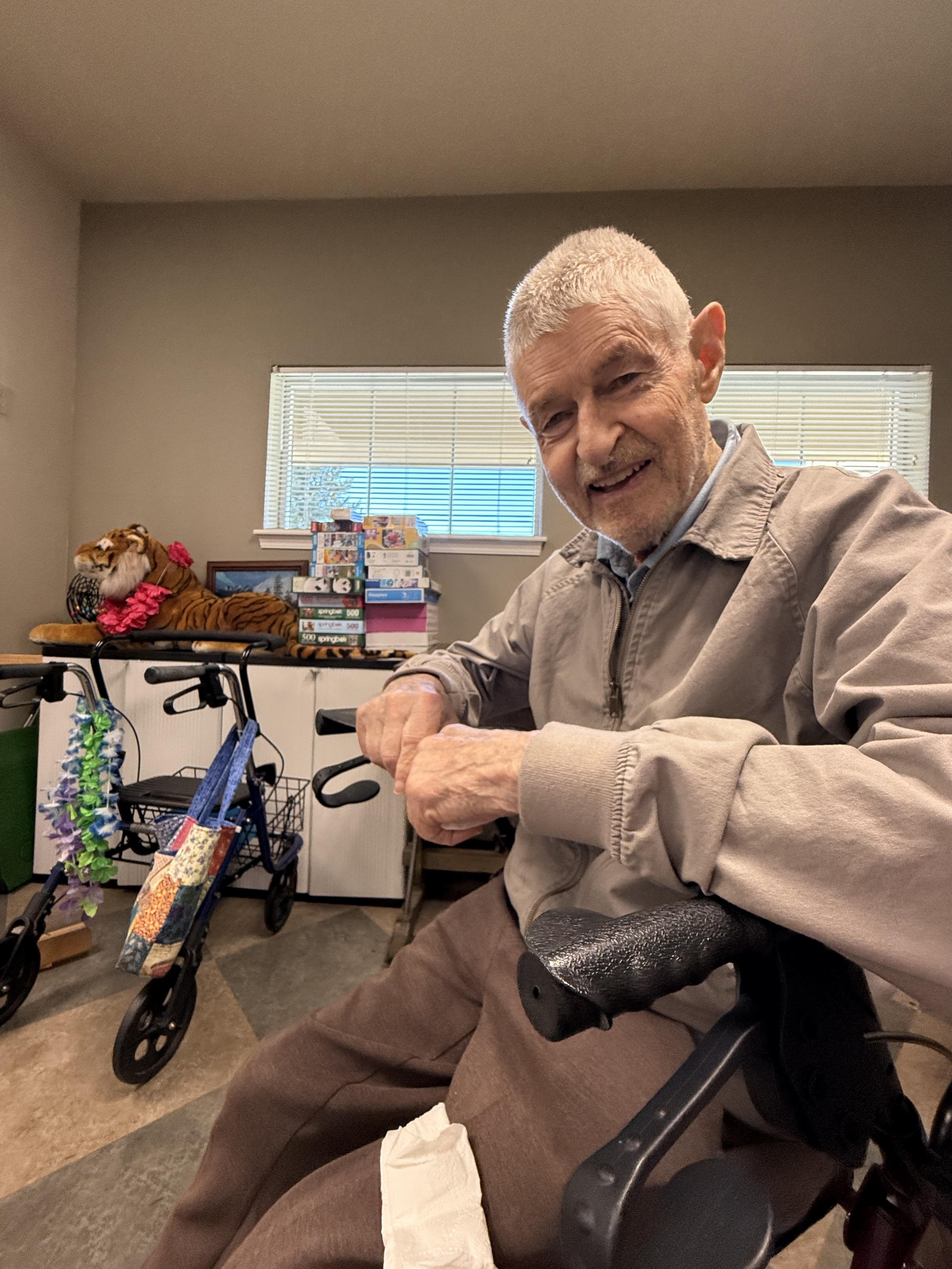 A man sitting in a wheelchair