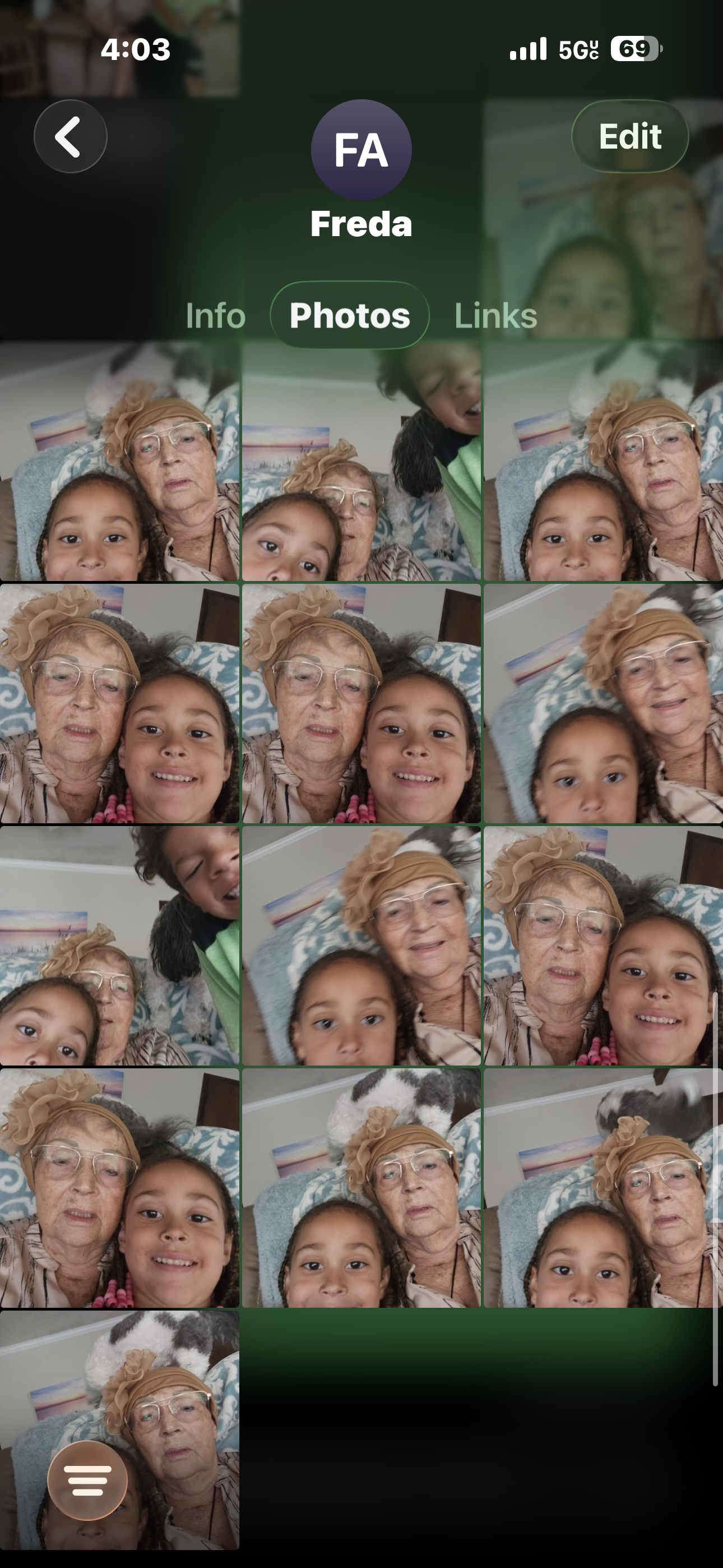 A collage of a woman and a girl
