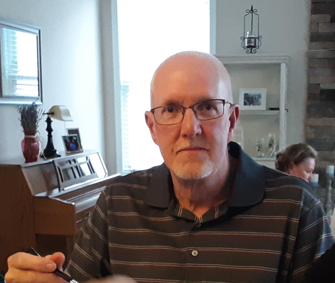 A man sitting at a table