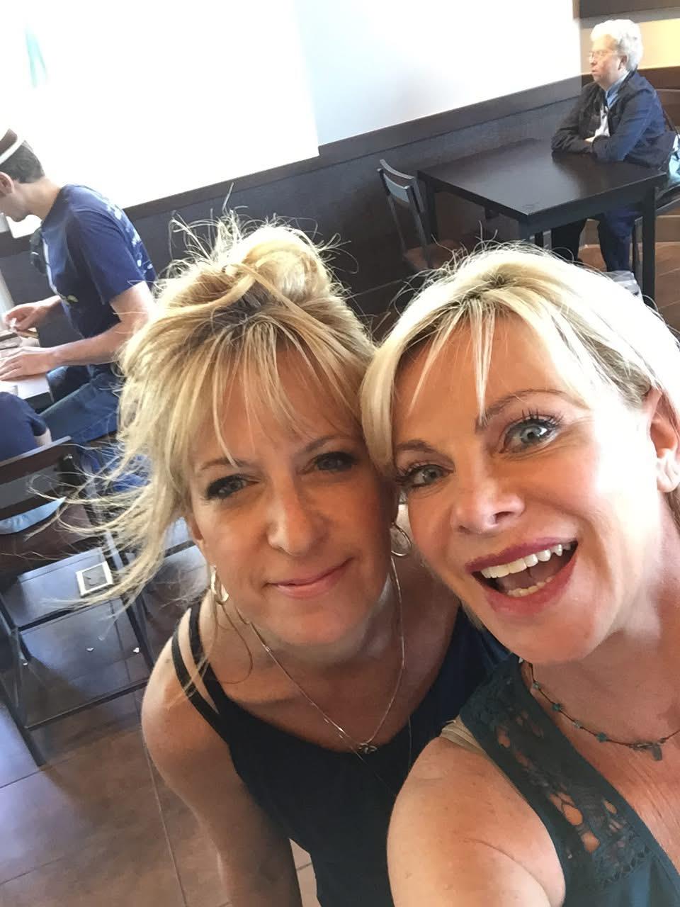 Two women taking a selfie