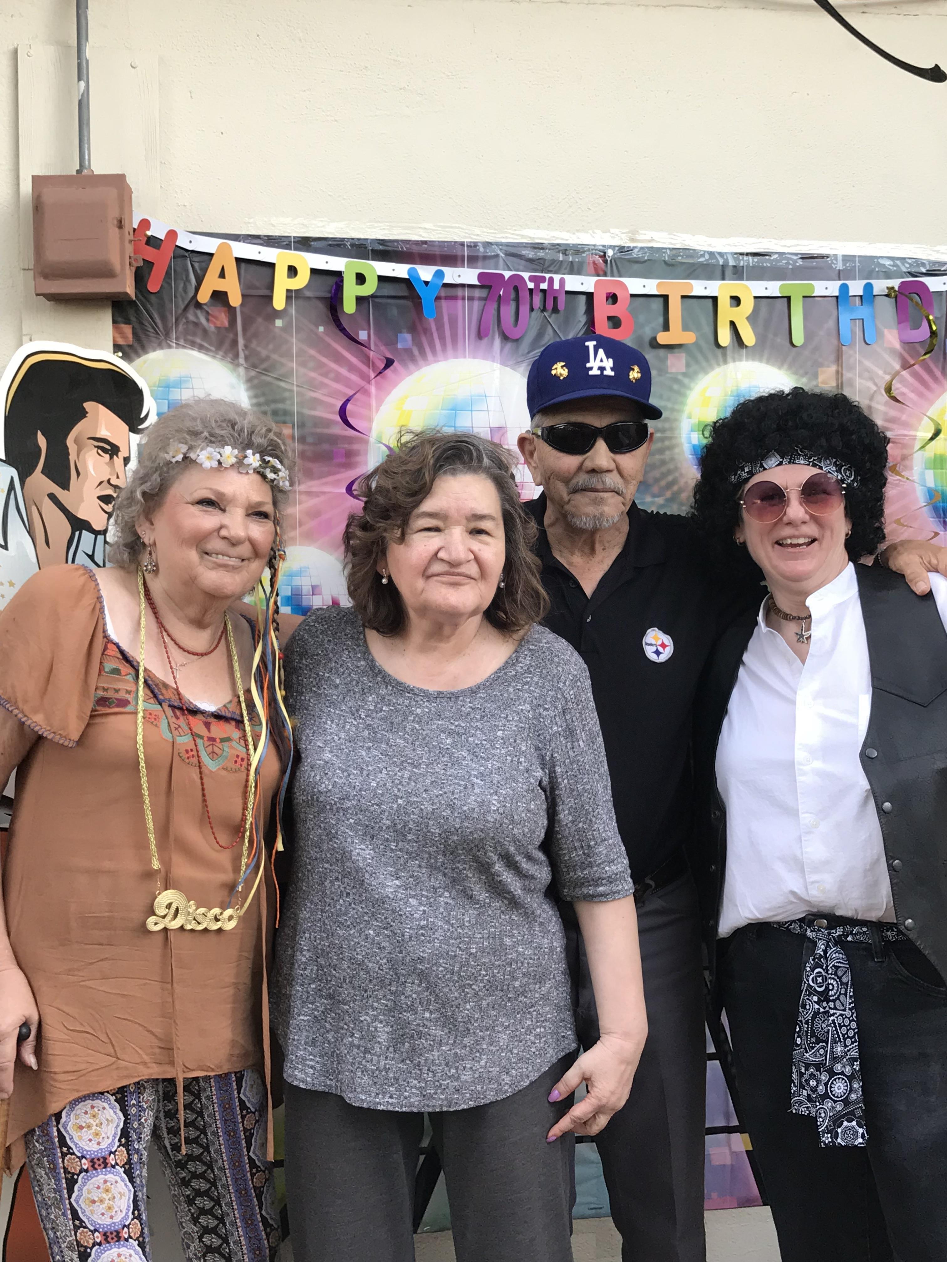 A group of people posing for a photo