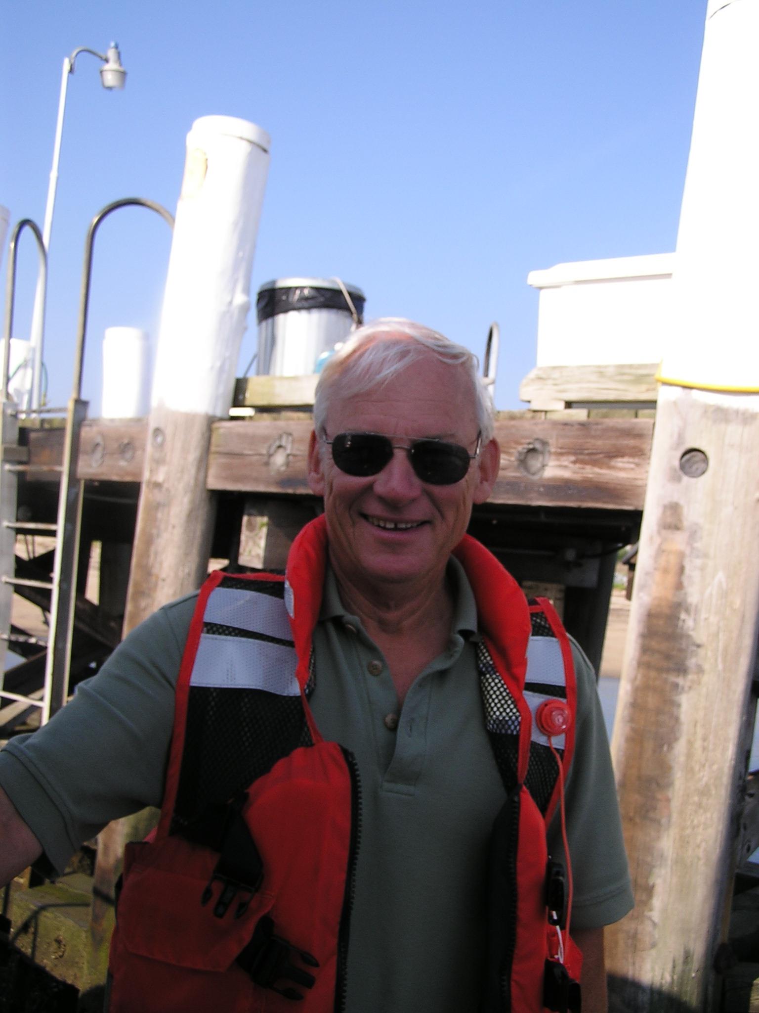 A man wearing a life jacket