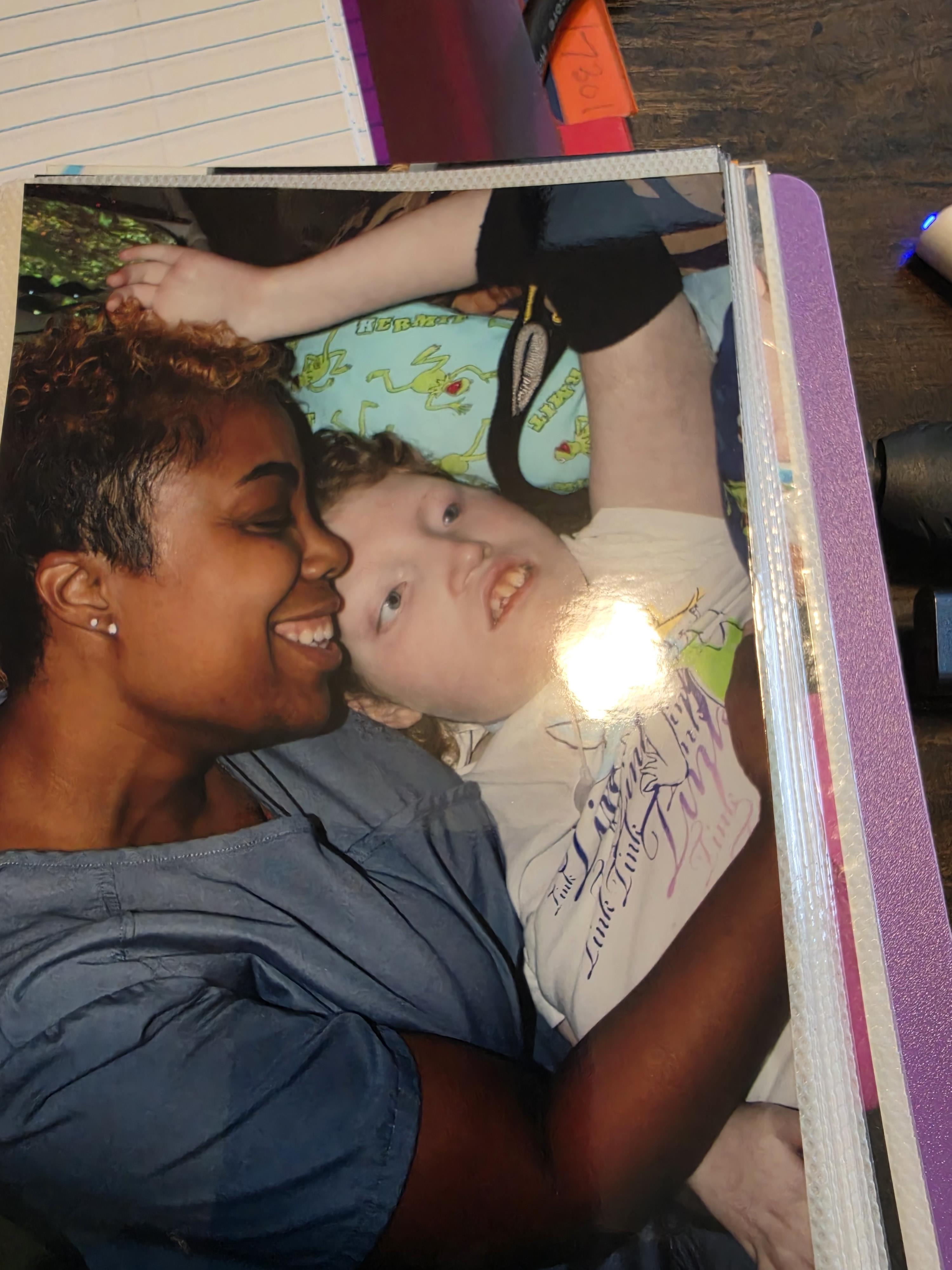A book with a woman and a boy