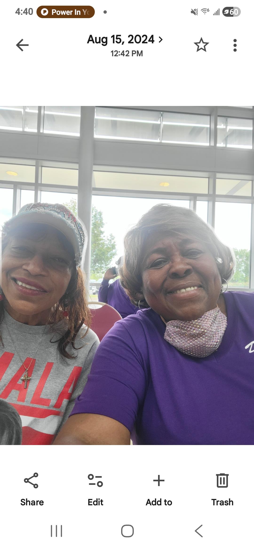 Two women smiling at the camera