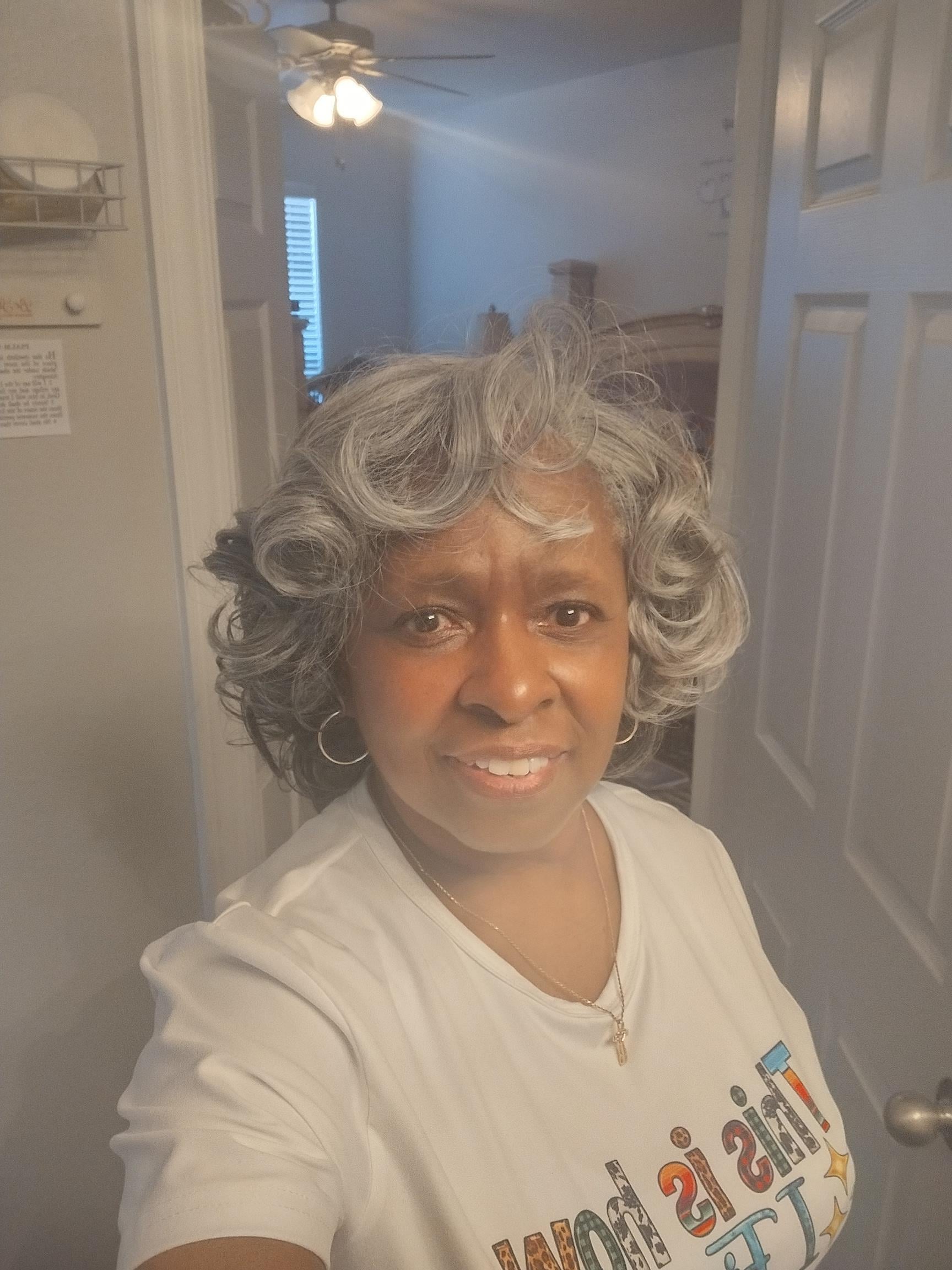 A woman taking a selfie