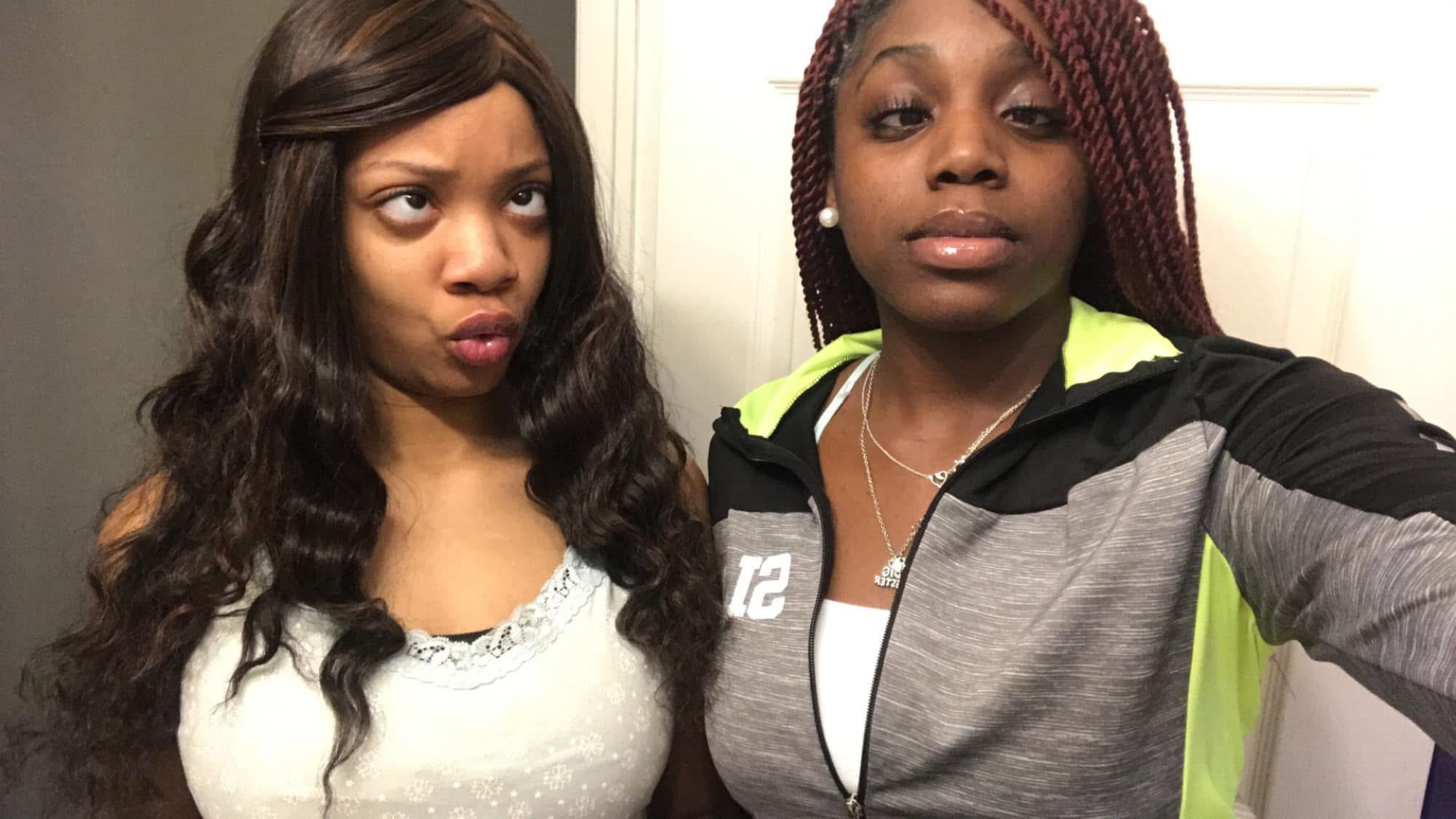 Two women taking a selfie