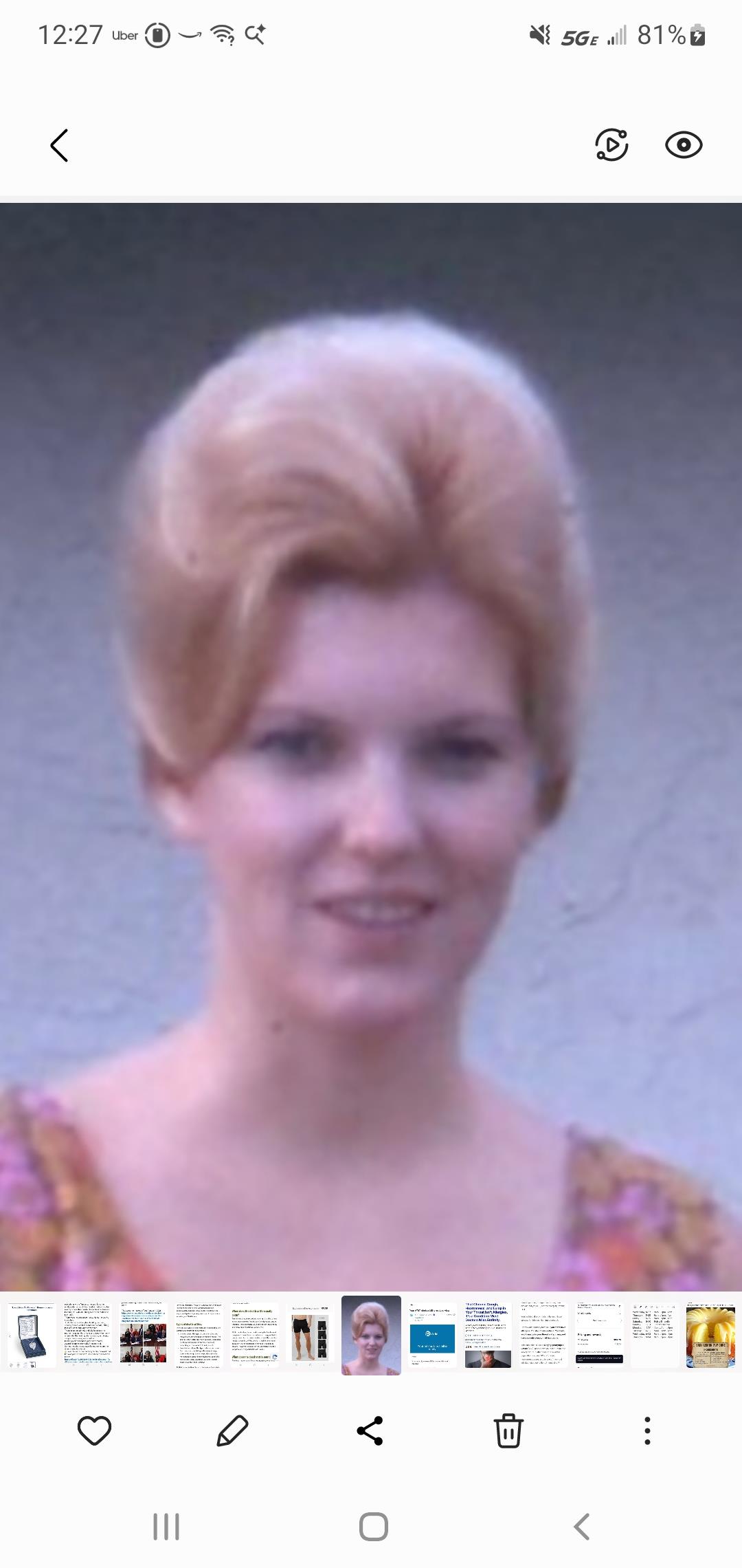 A woman with blonde hair