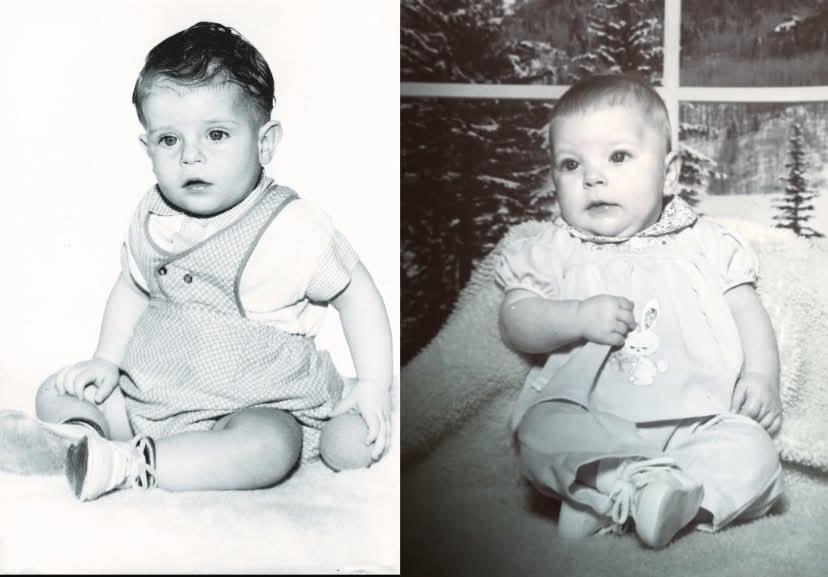 A collage of baby pictures