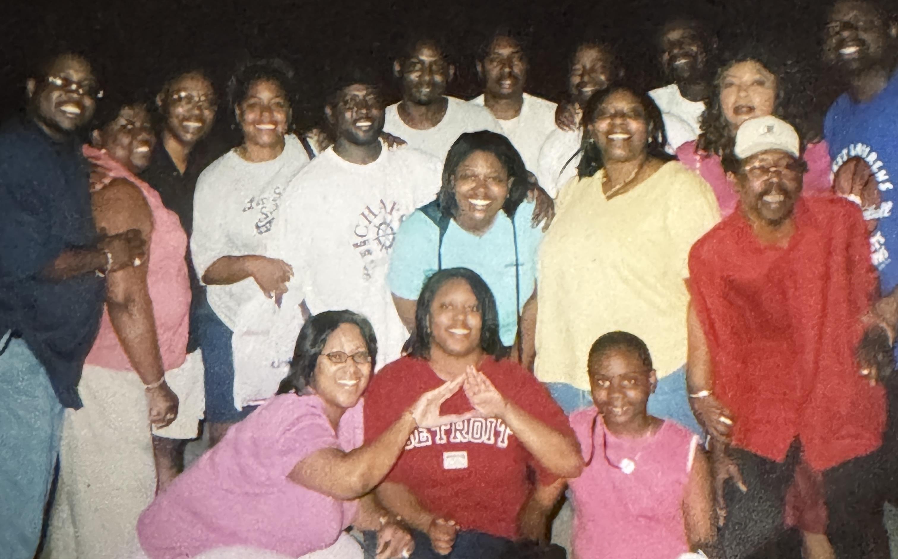 A group of people posing for a photo