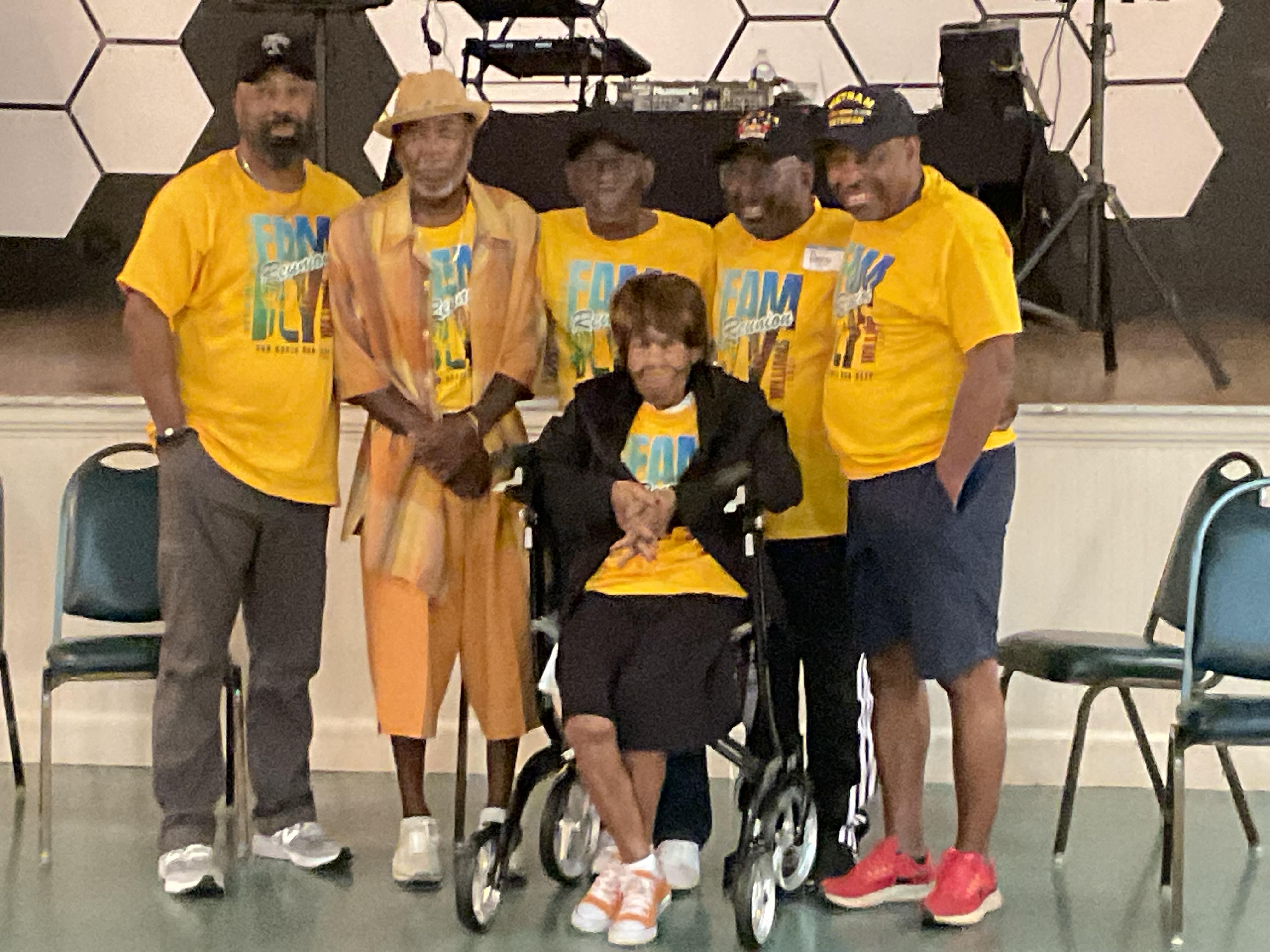 A group of people posing for a photo