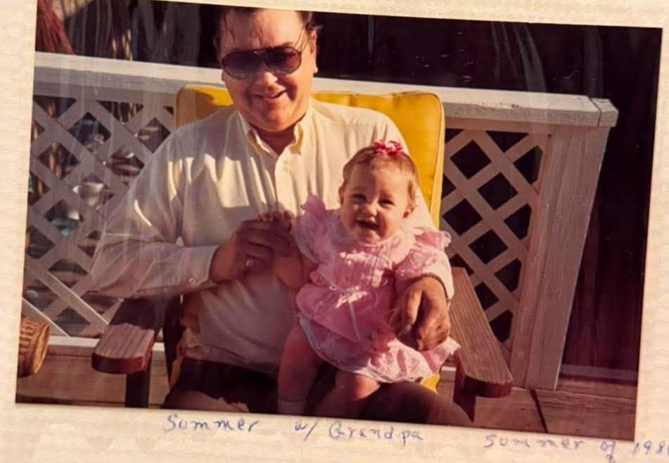 A man holding a baby