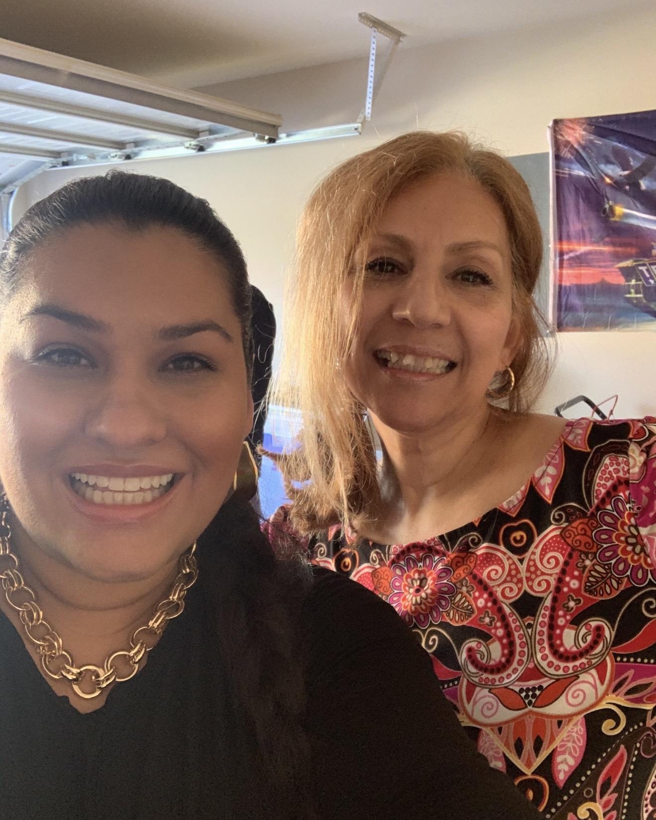 Two women smiling for a selfie