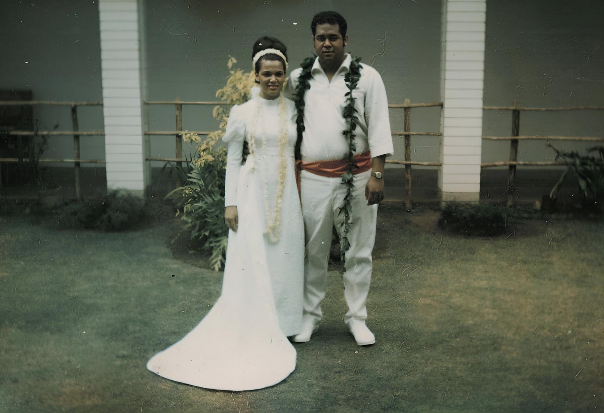 A man and woman standing together
