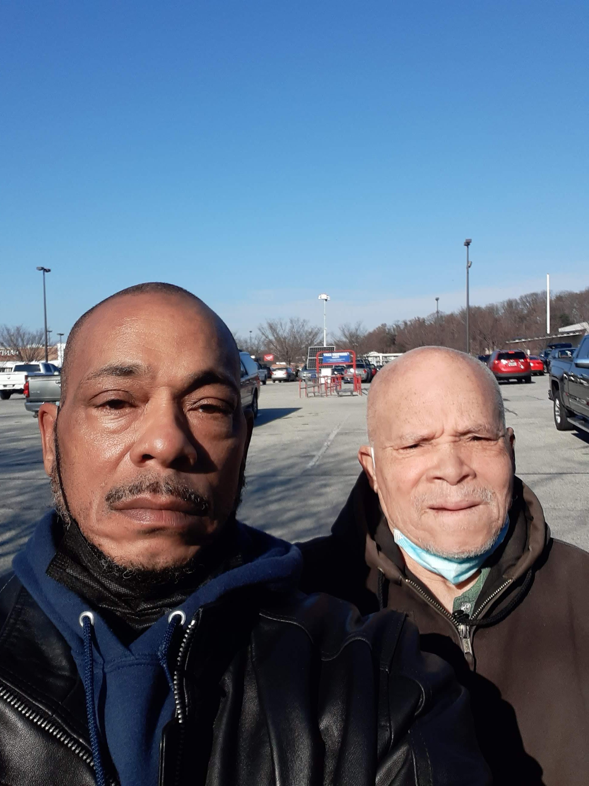 Two men taking a selfie