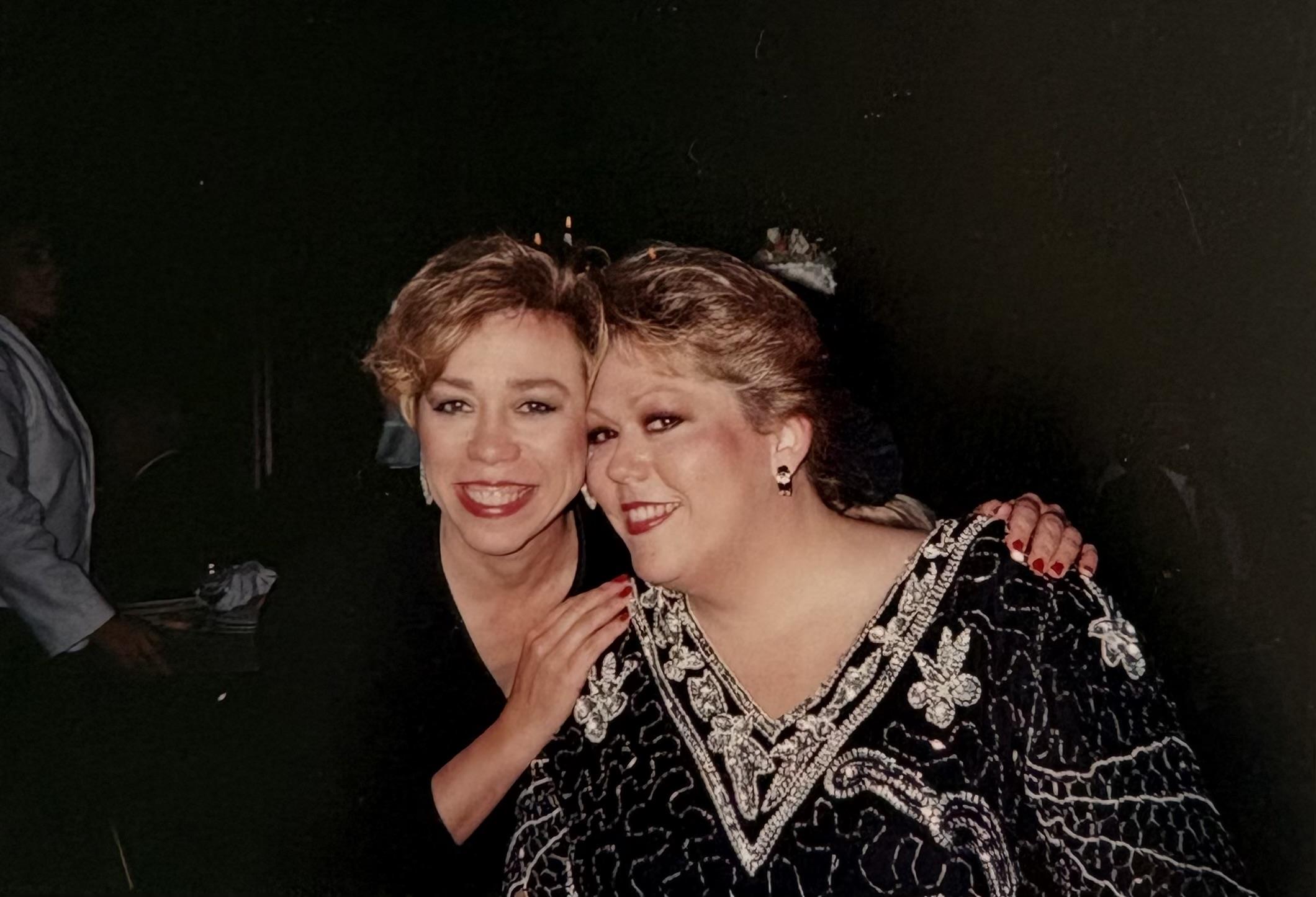 Two women posing for a photo