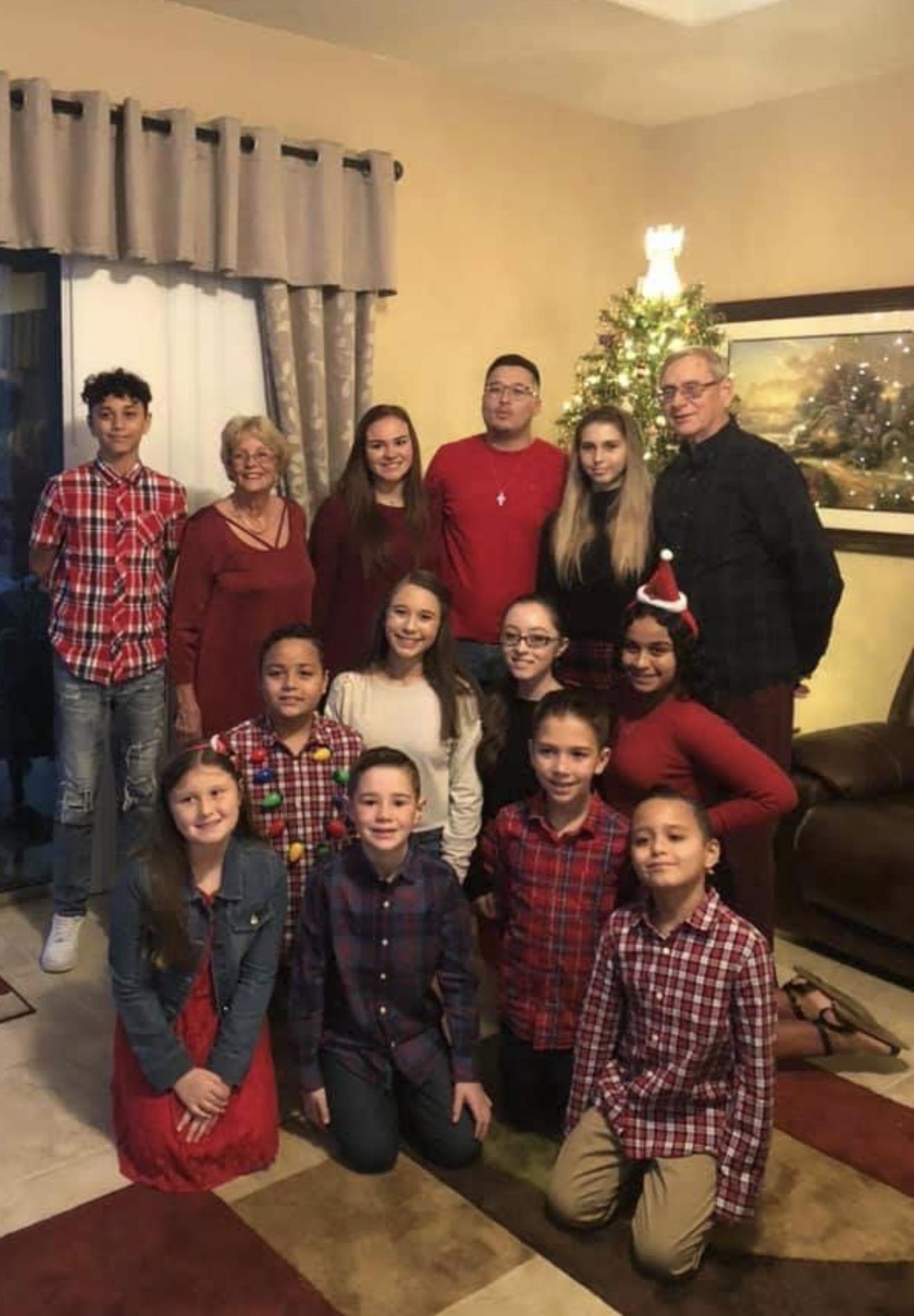 A group of people posing for a photo