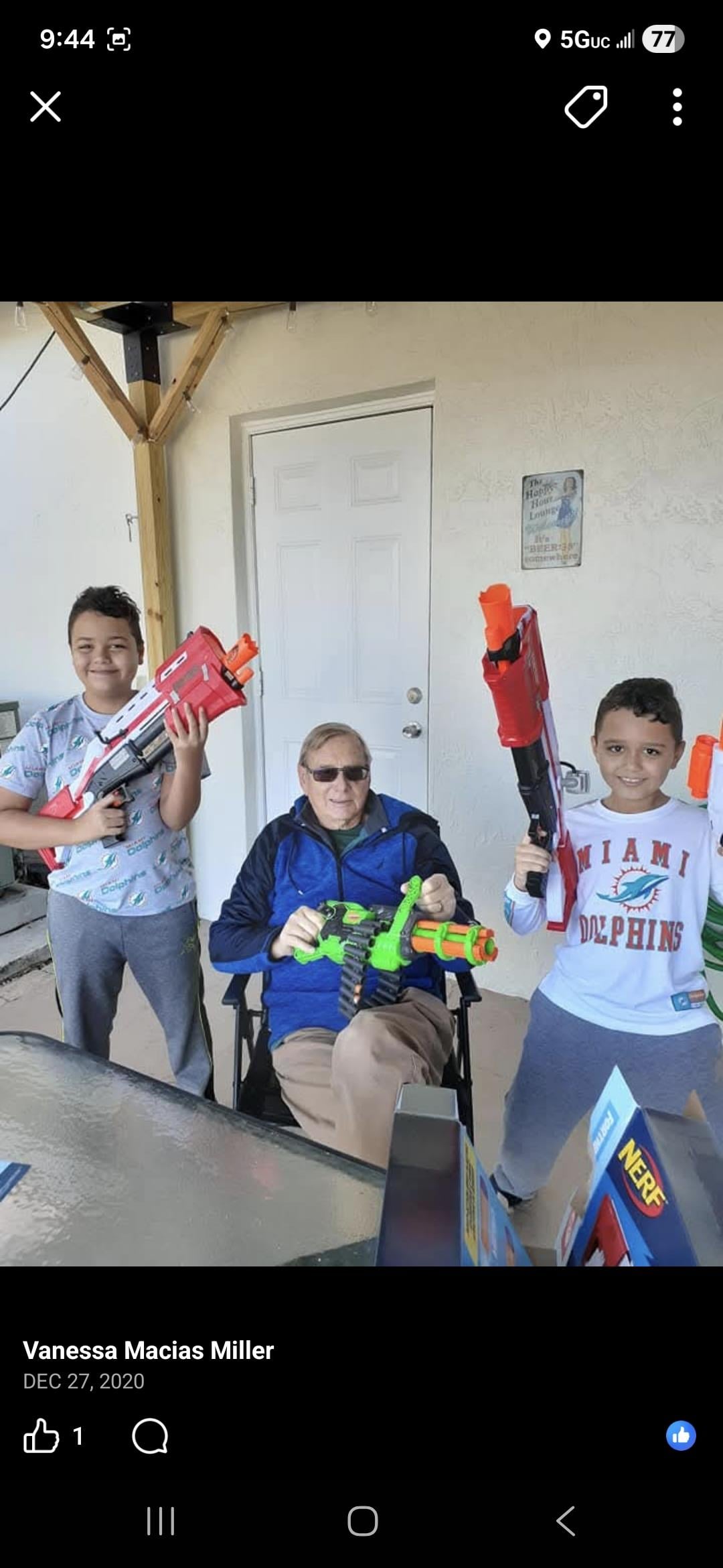 A group of people holding toy guns