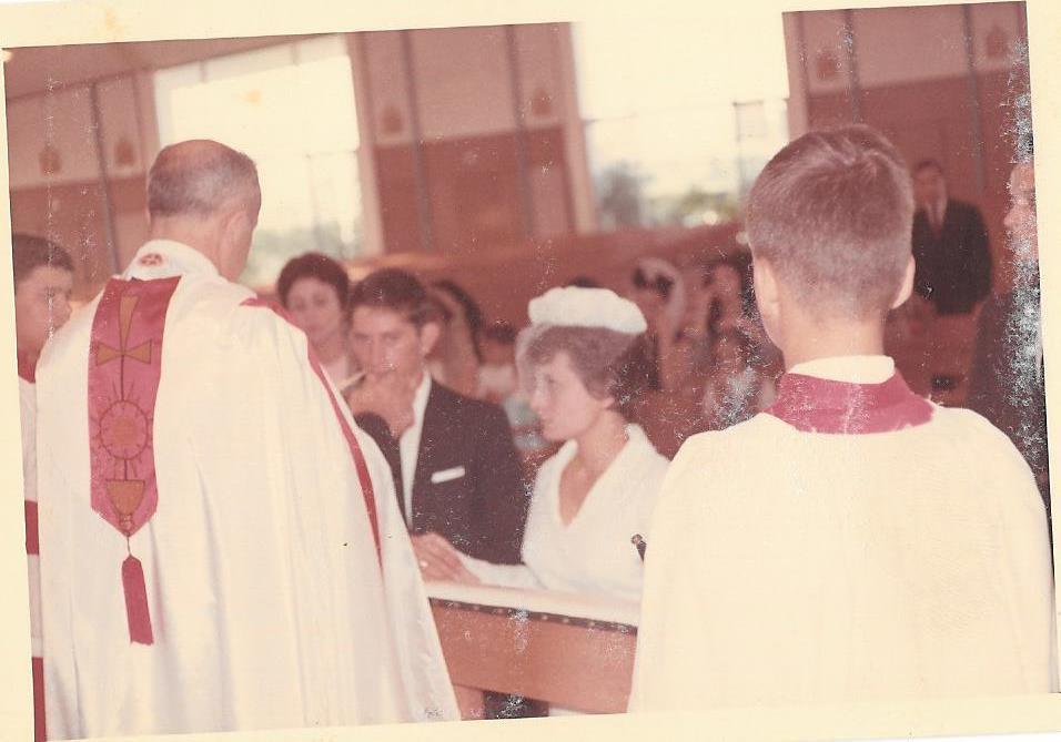 A group of people in a church