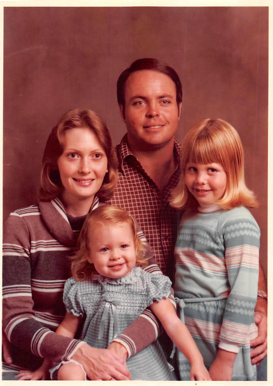 A family posing for a photo