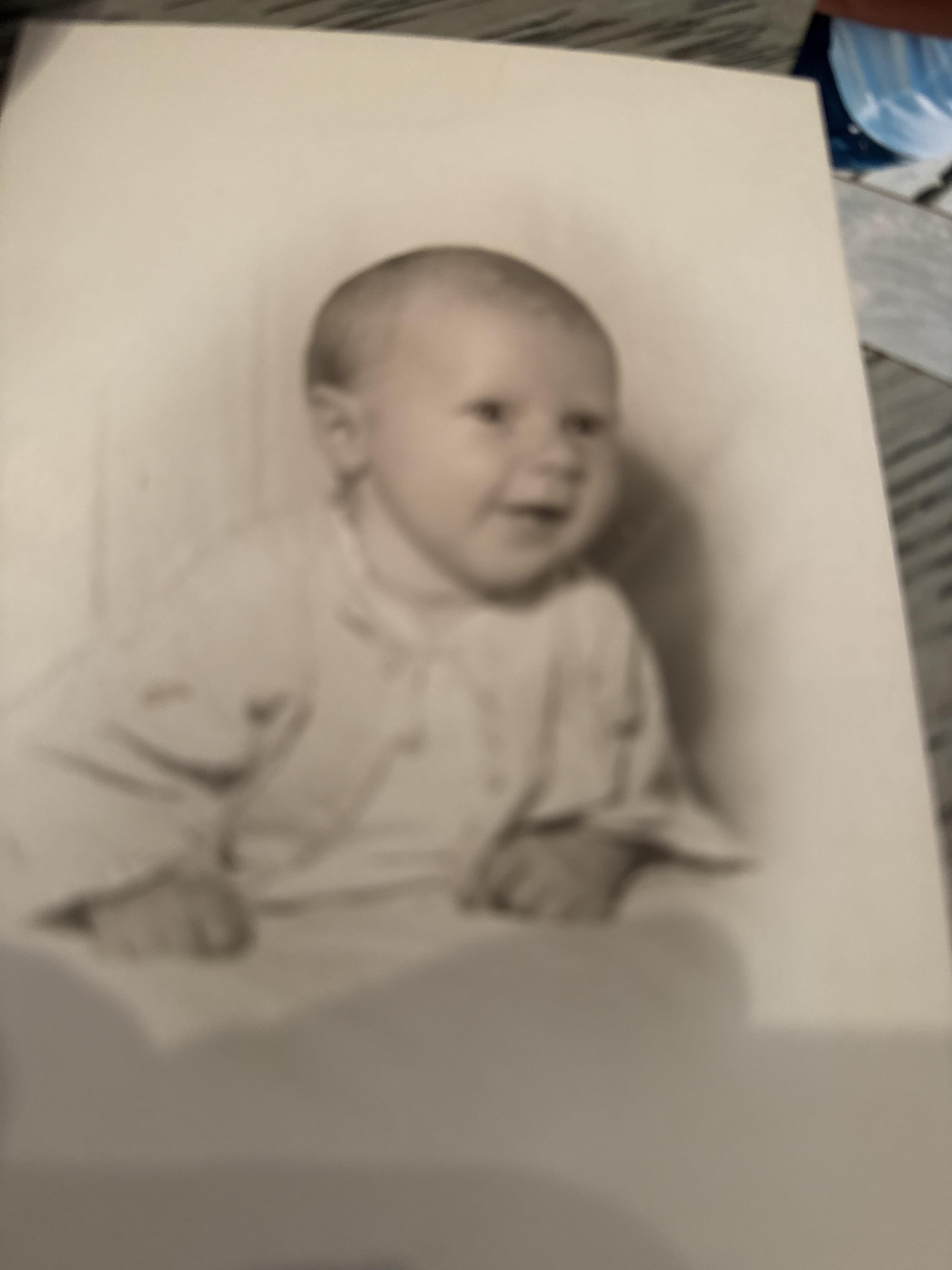 A close-up of a baby