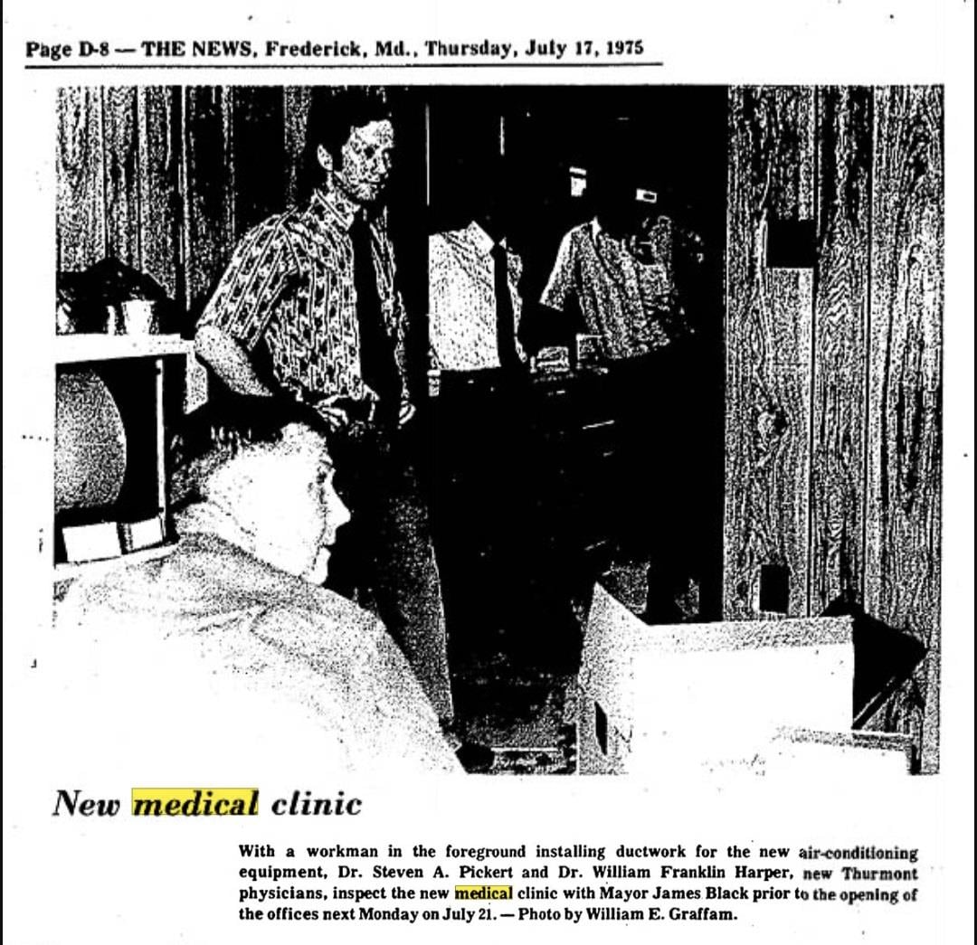 A newspaper article about a medical clinic