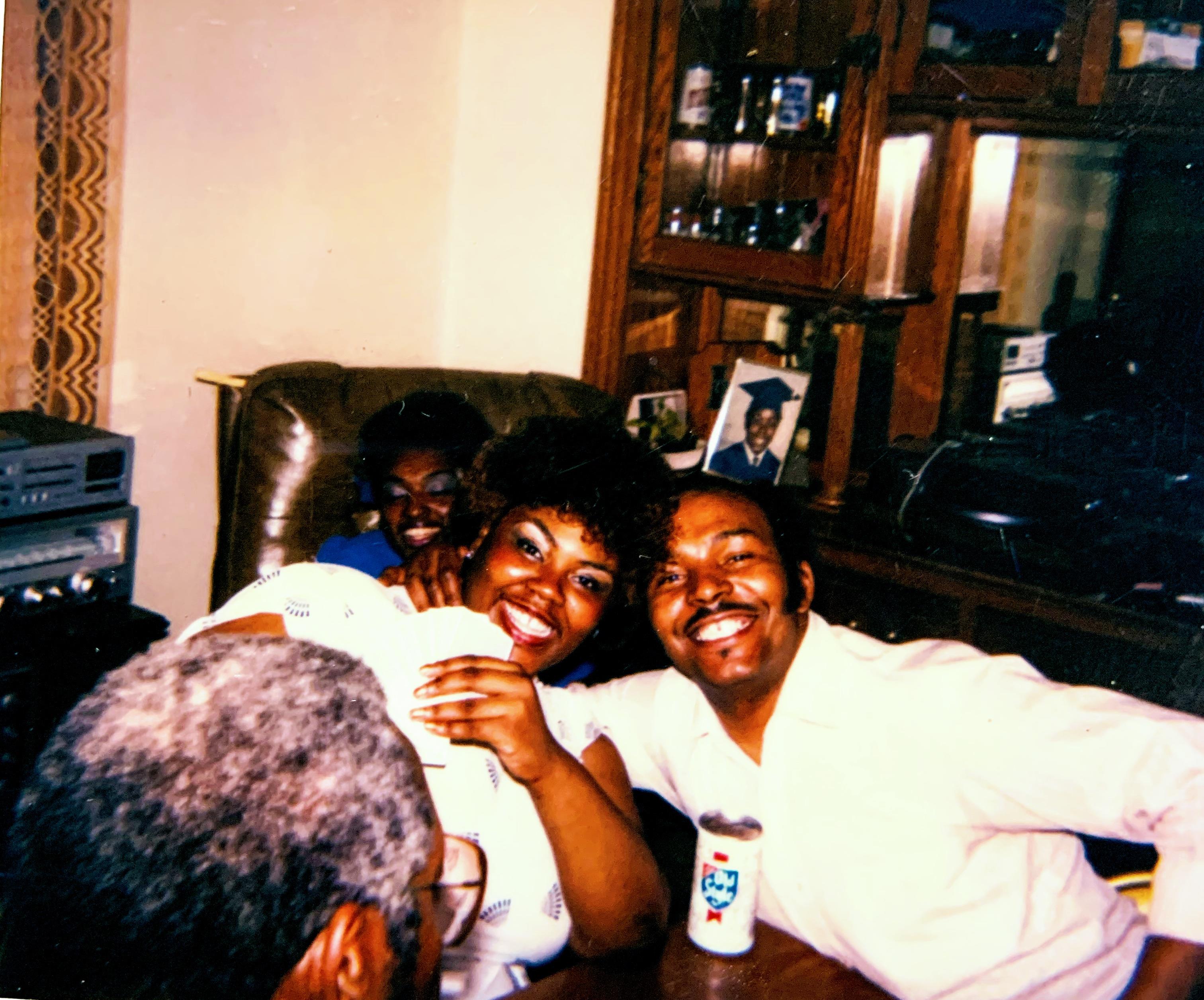 A group of people sitting together