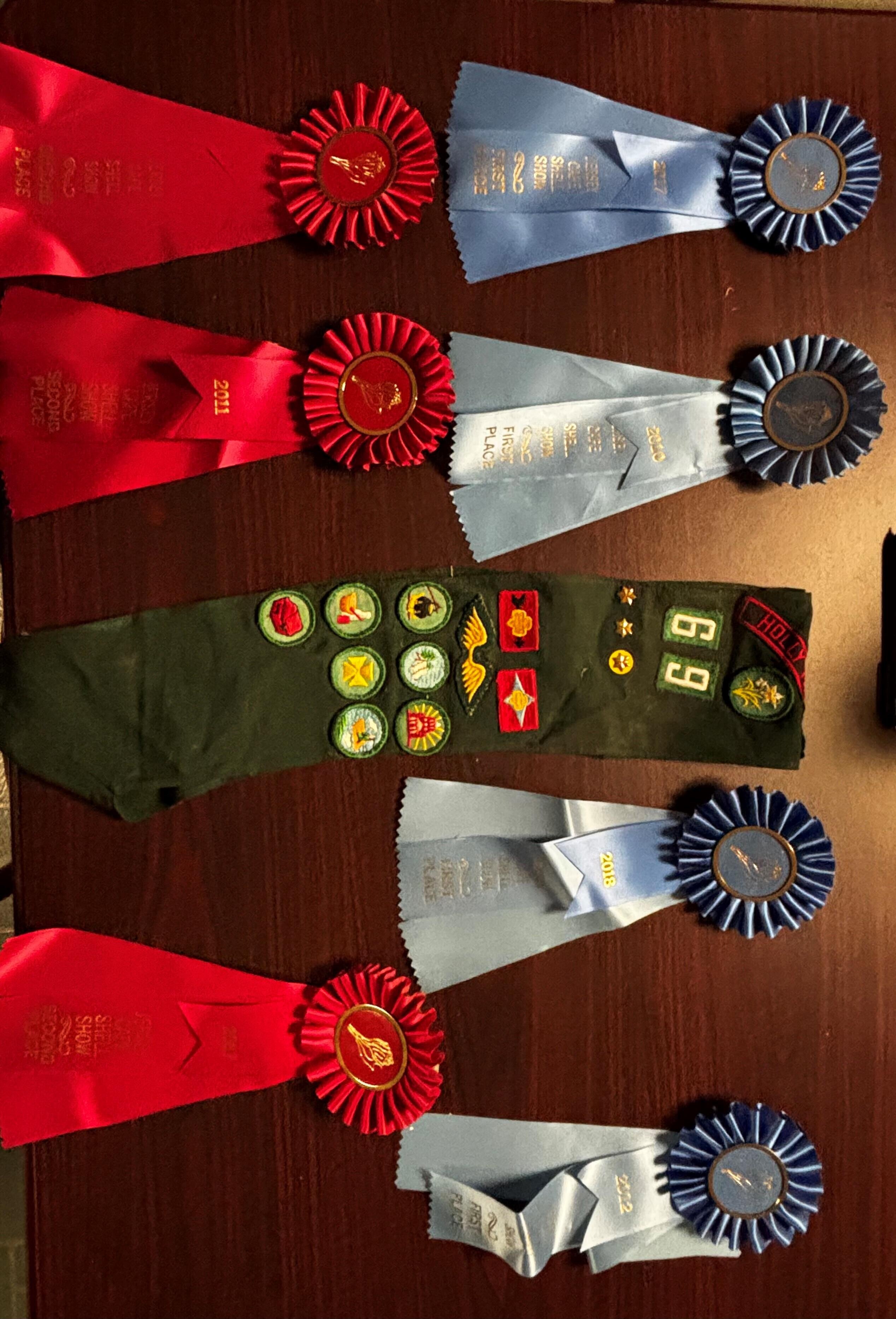 A group of ribbons on a table