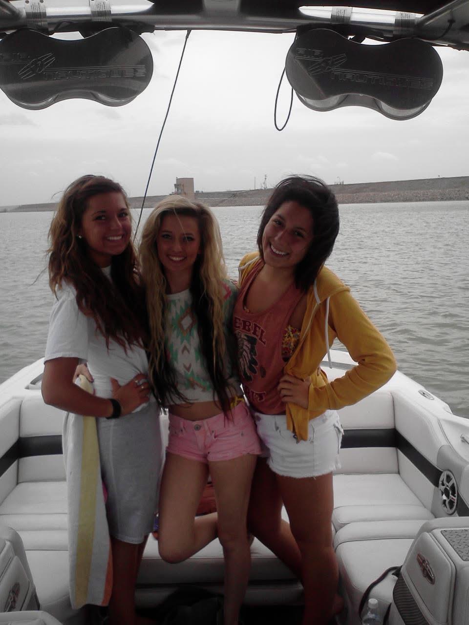 A group of women on a boat