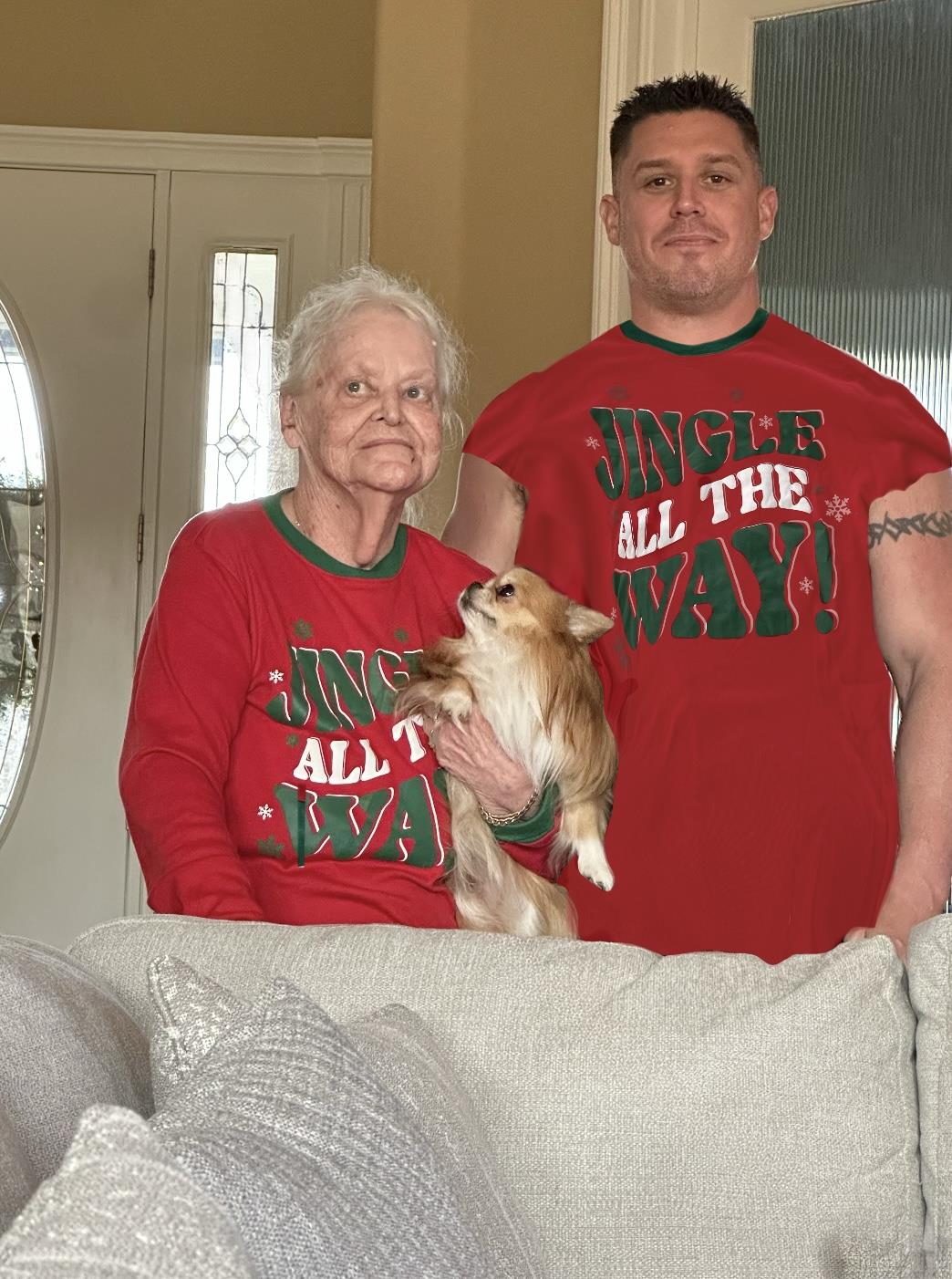 A man and woman posing for a picture