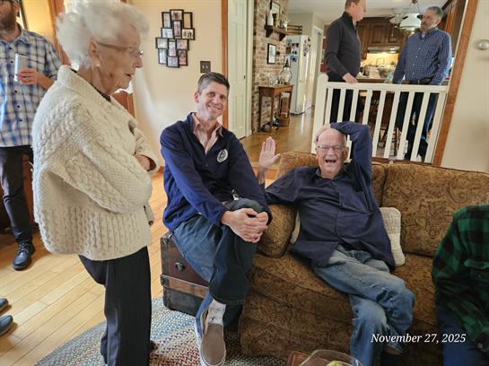 A group of people sitting on a couch