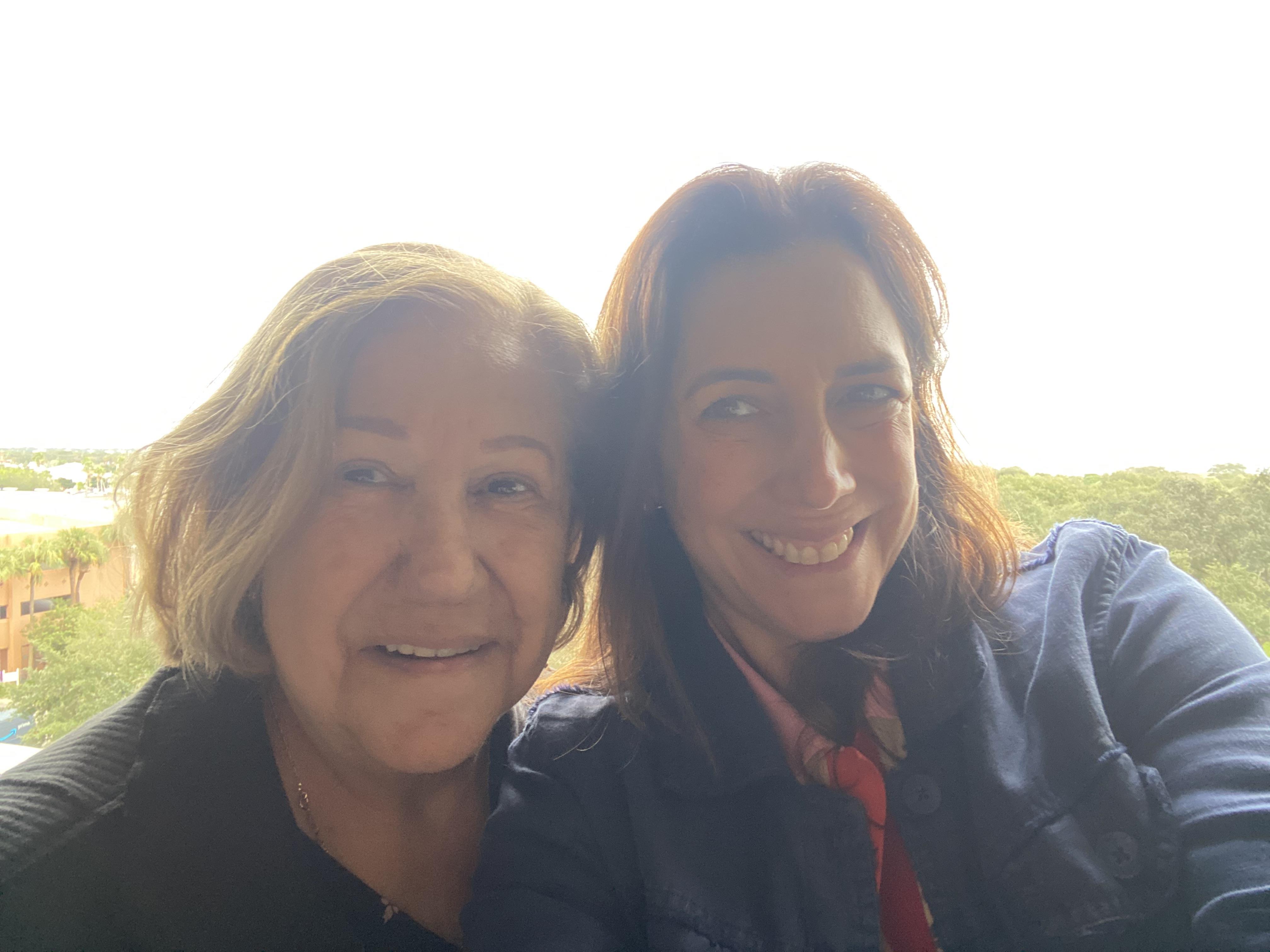 Two women smiling for a selfie