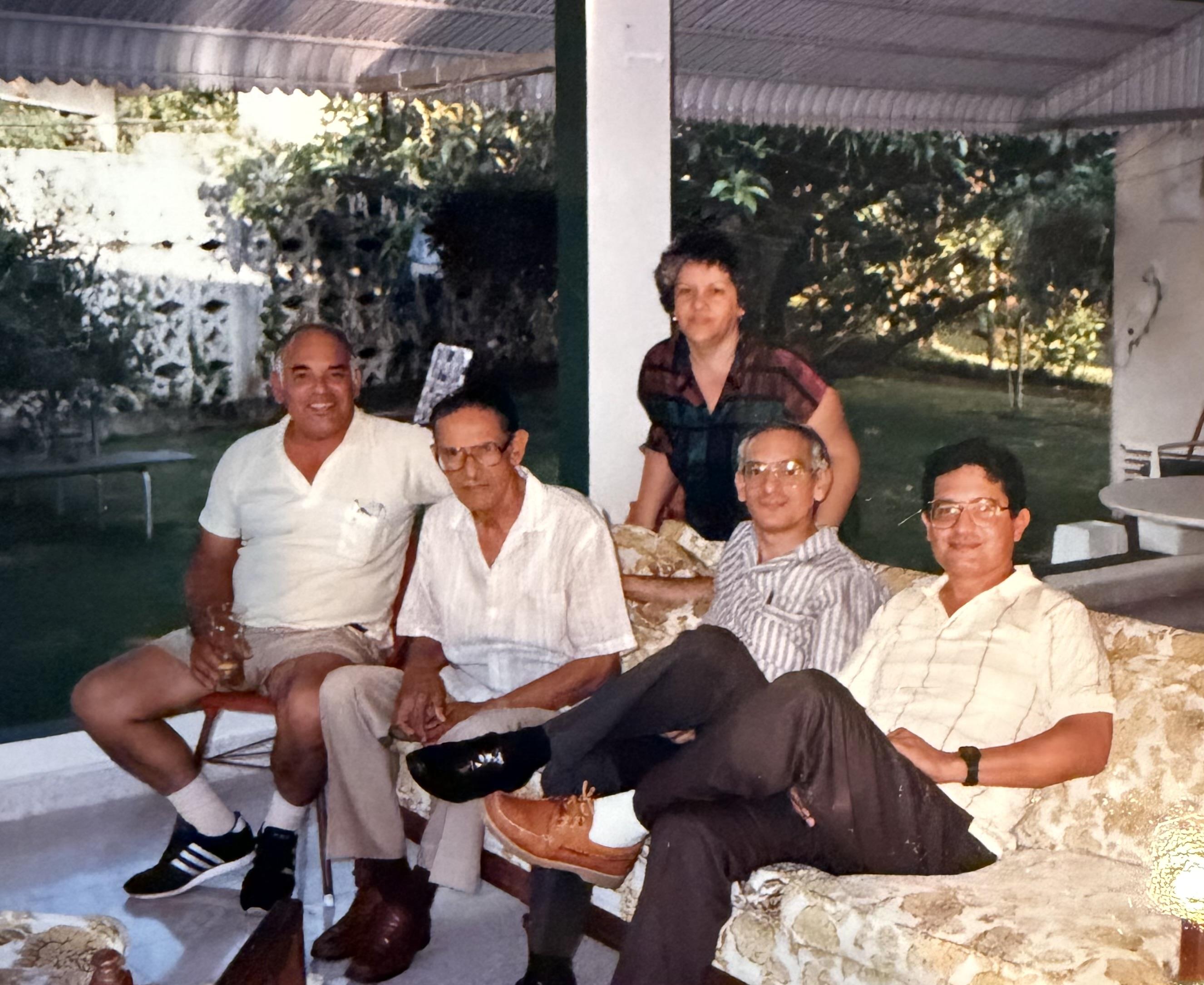 A group of people sitting on a couch