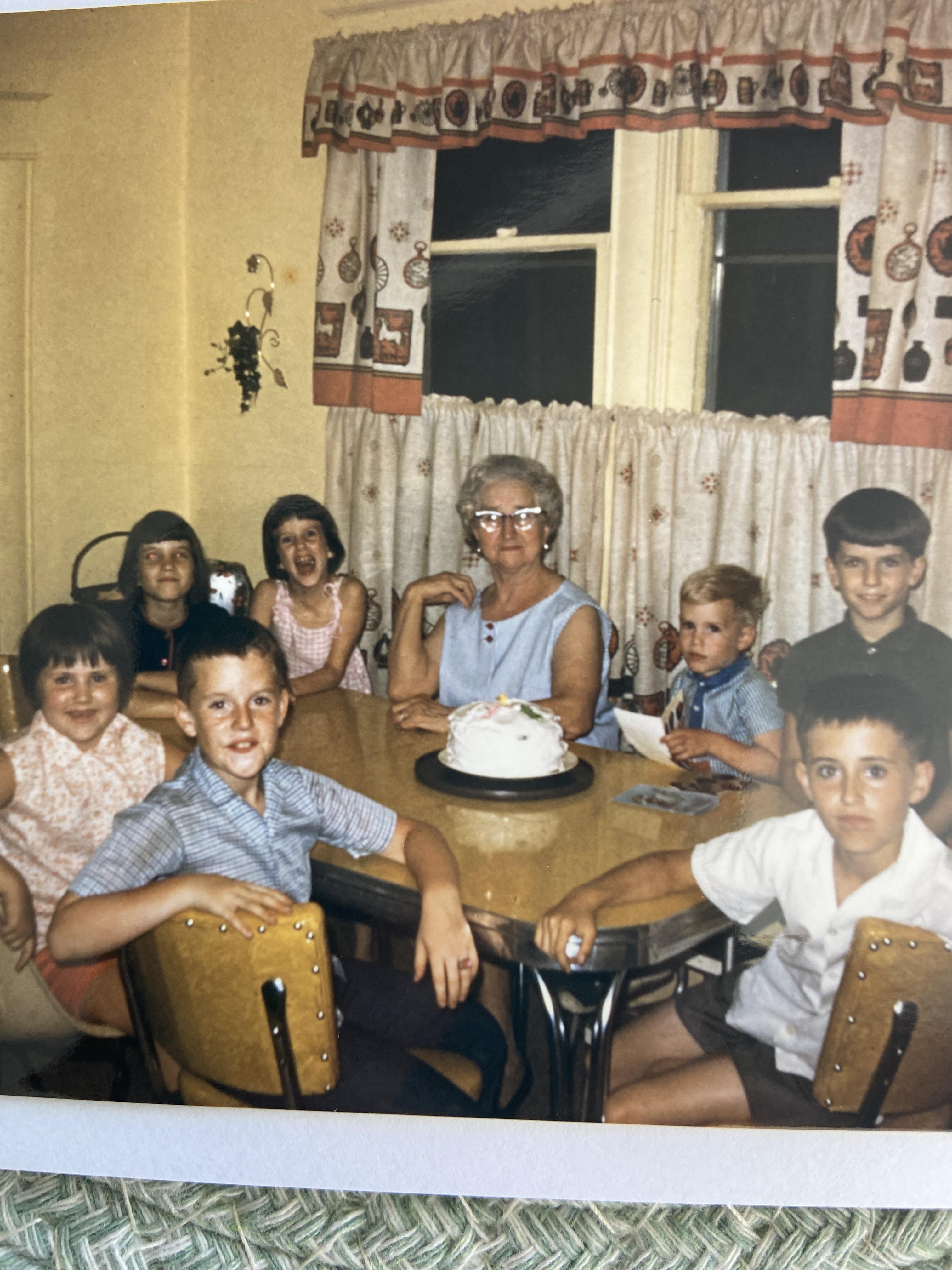 A group of people around a table