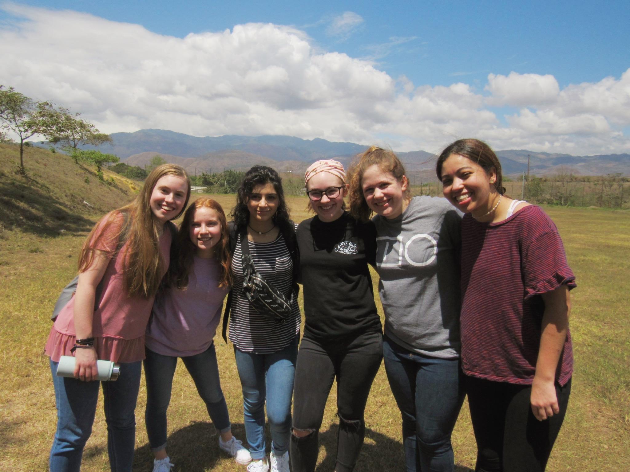 A group of girls posing for a photo