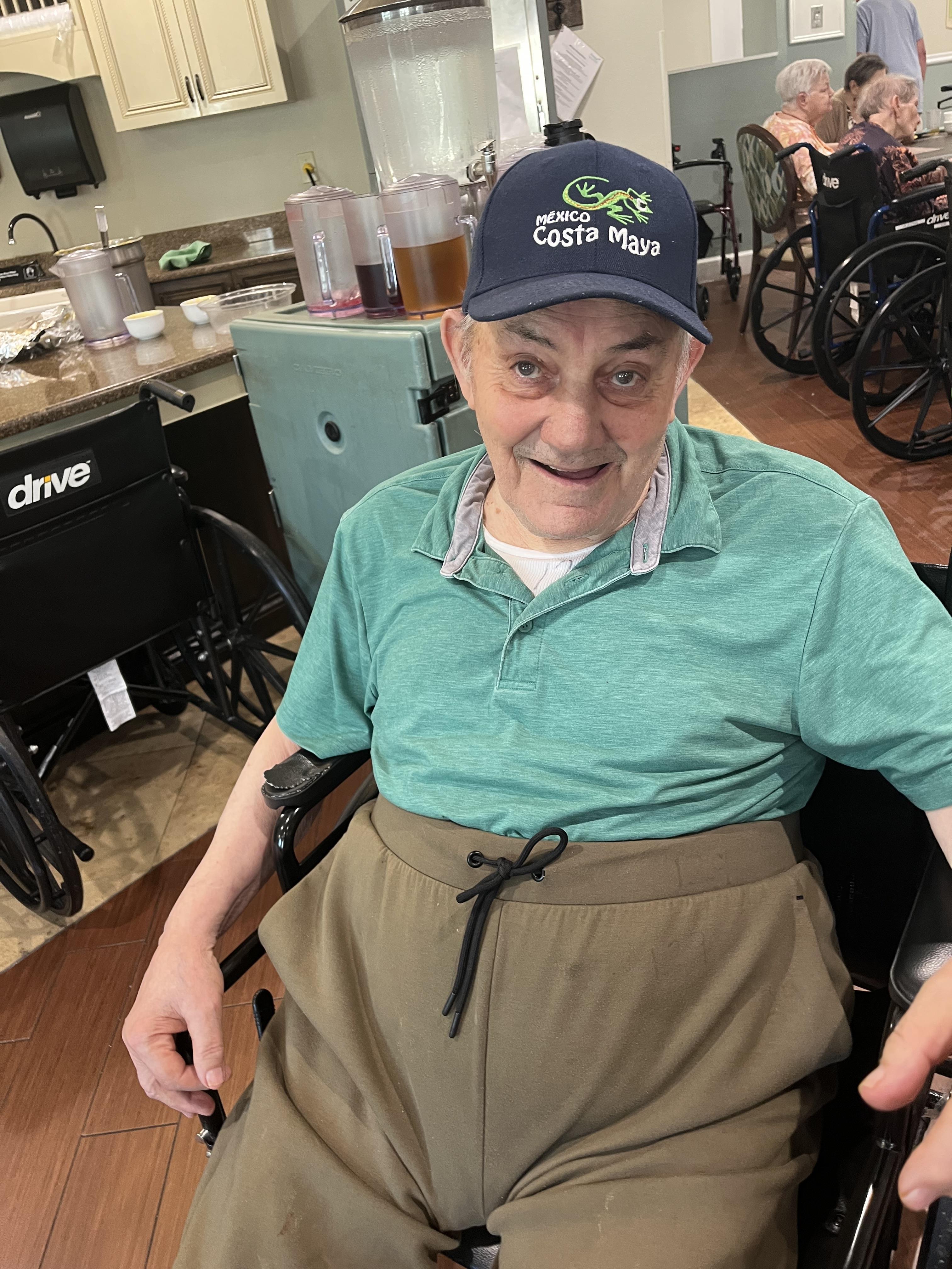 A man in a wheelchair