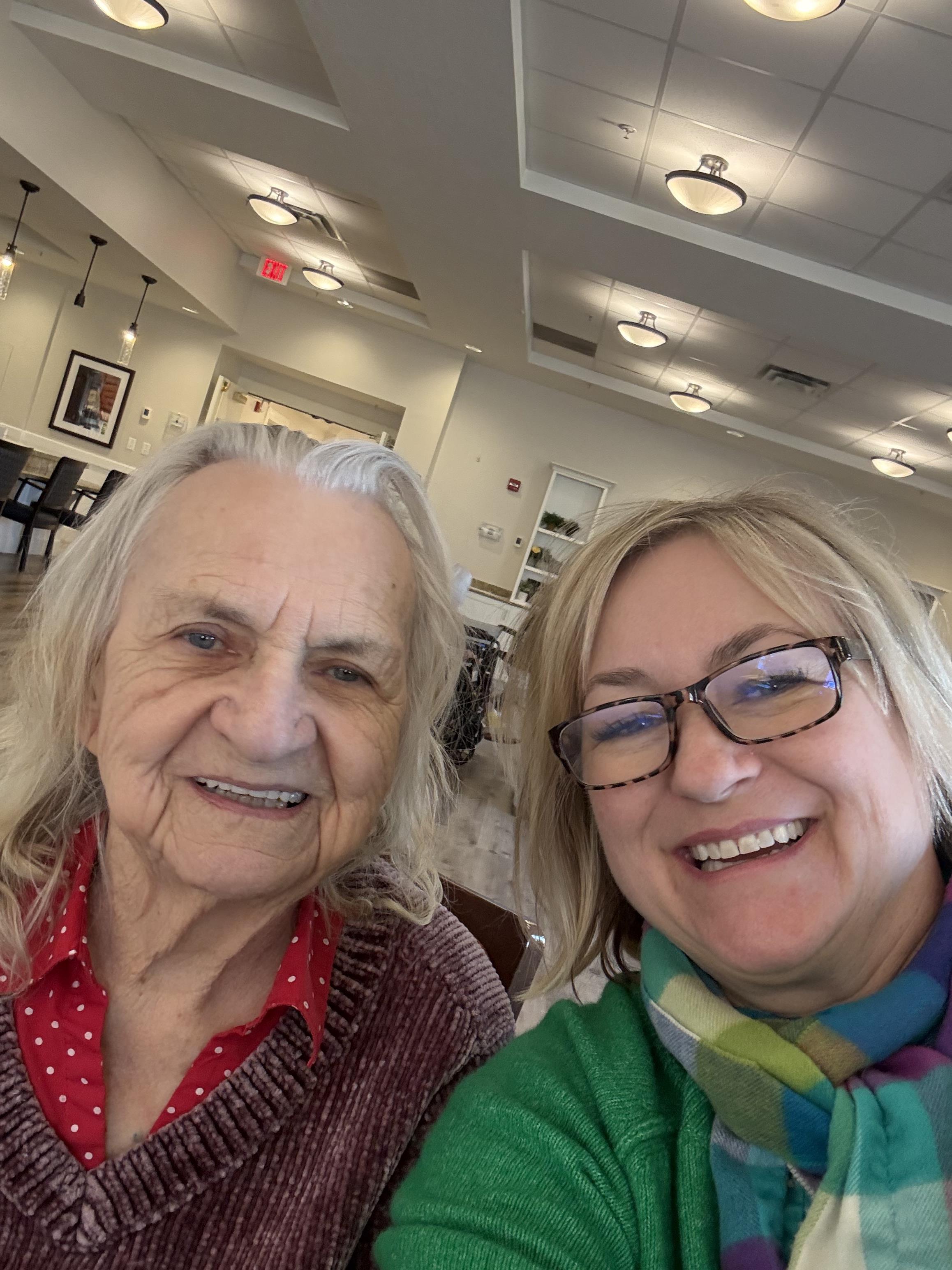 Two women taking a selfie
